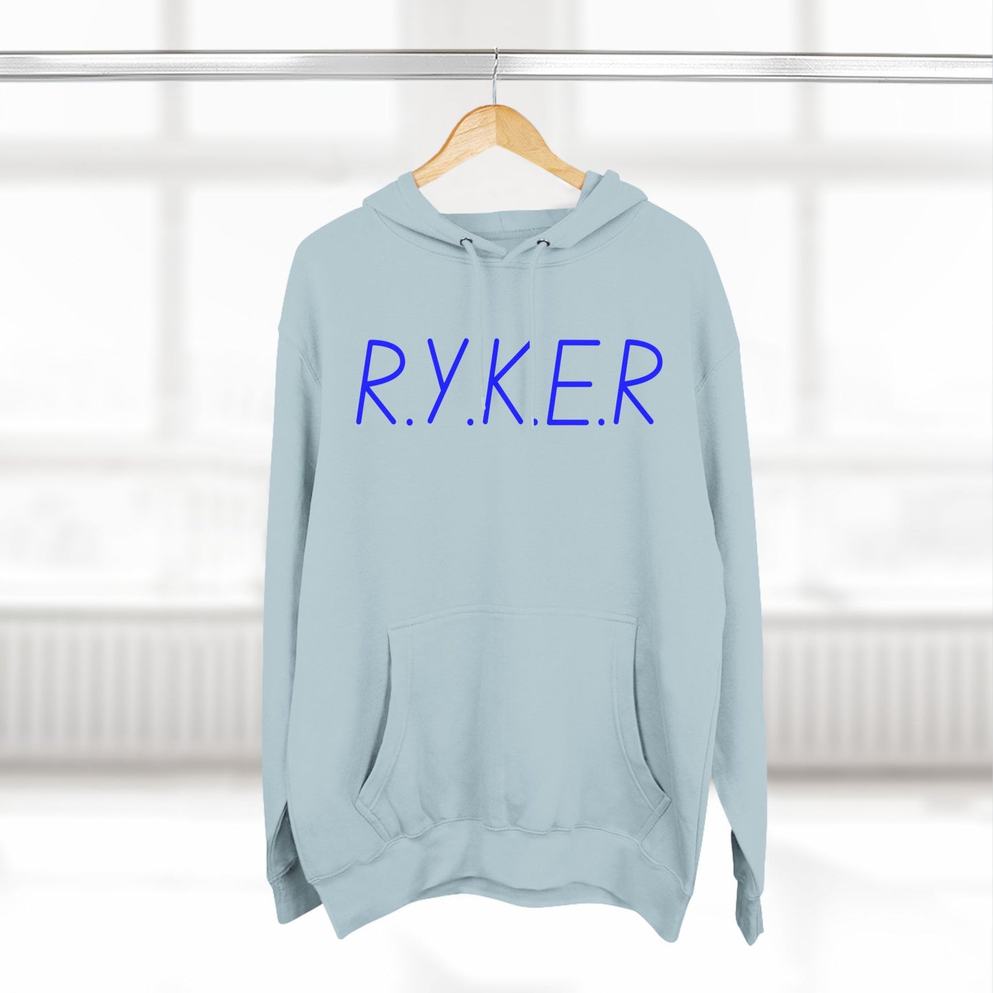 RYKER Christian Blue Letters Hoodie