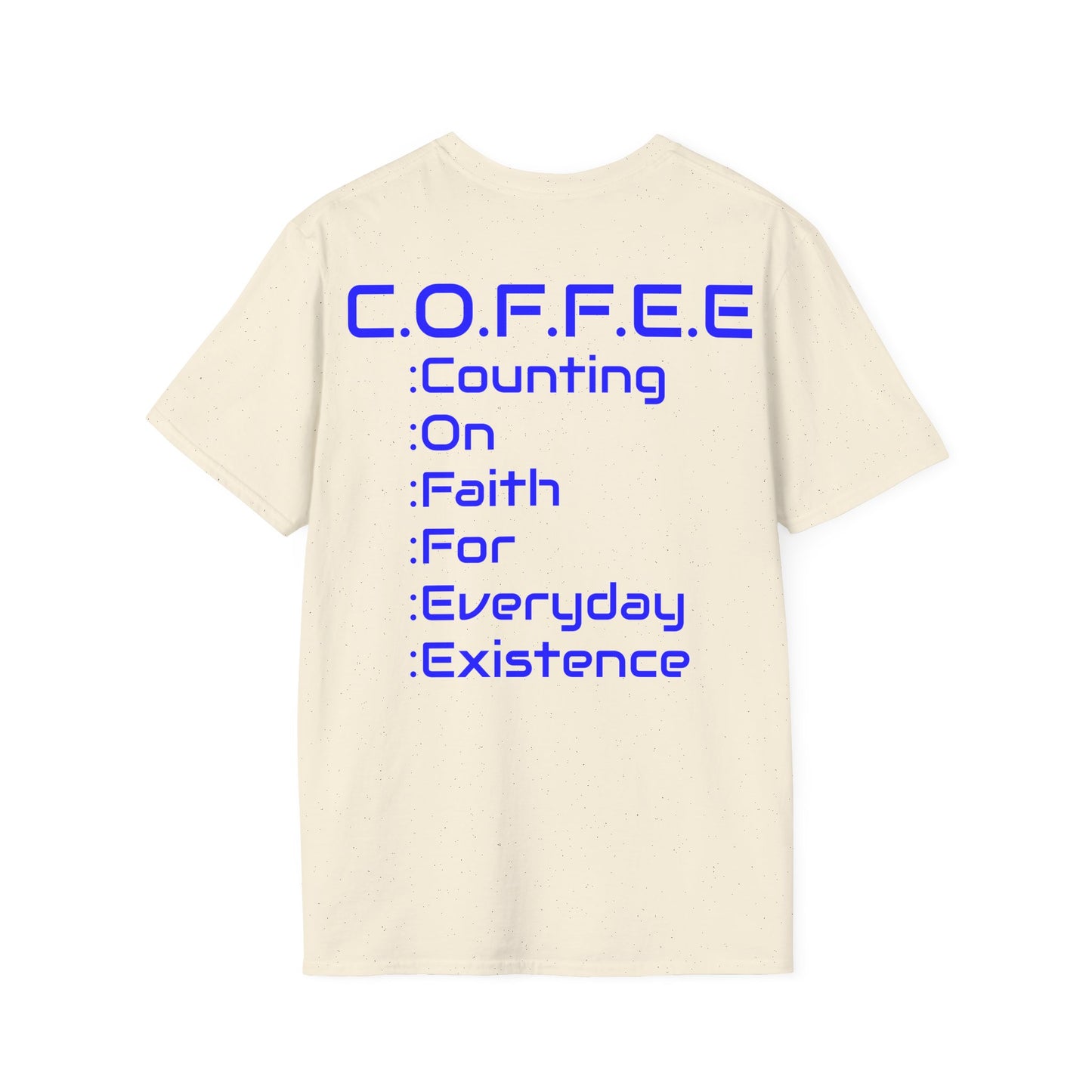 Adult Coffee Christian Blue Words Only