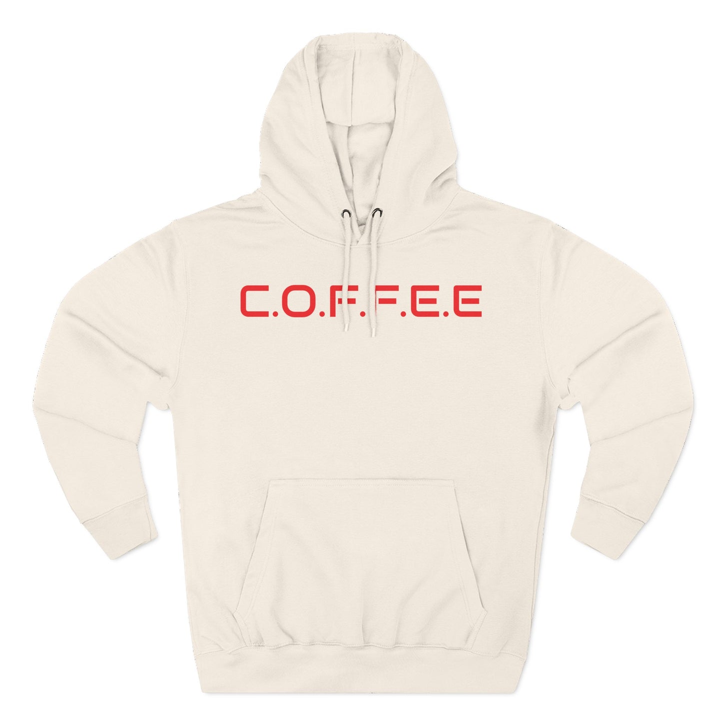 Adult Coffee Christian Red Words Only Hoodie