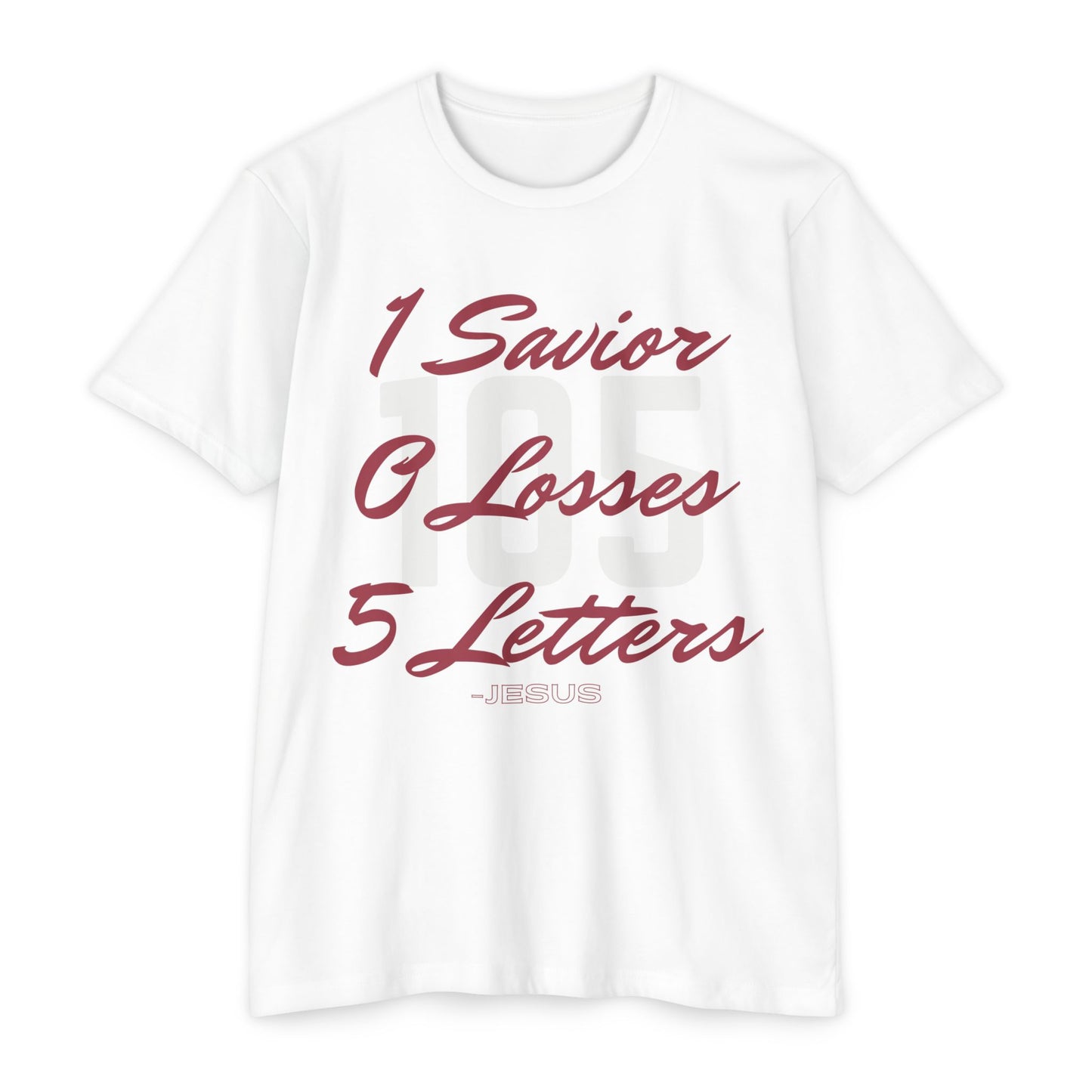 Adult 105 Christian Marron and White Letters Blended