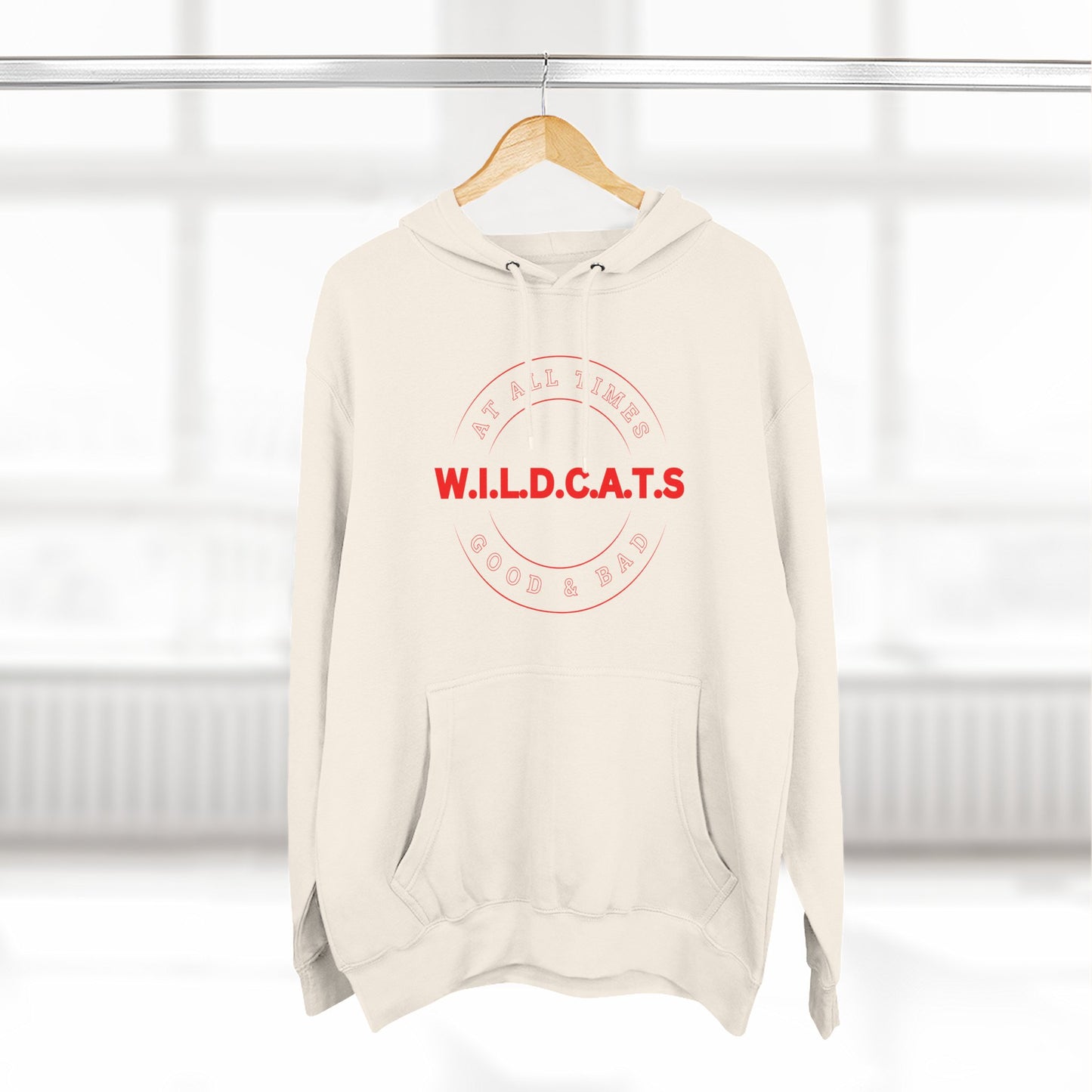Wildcats Christian Red Letters & Picture Hoodie