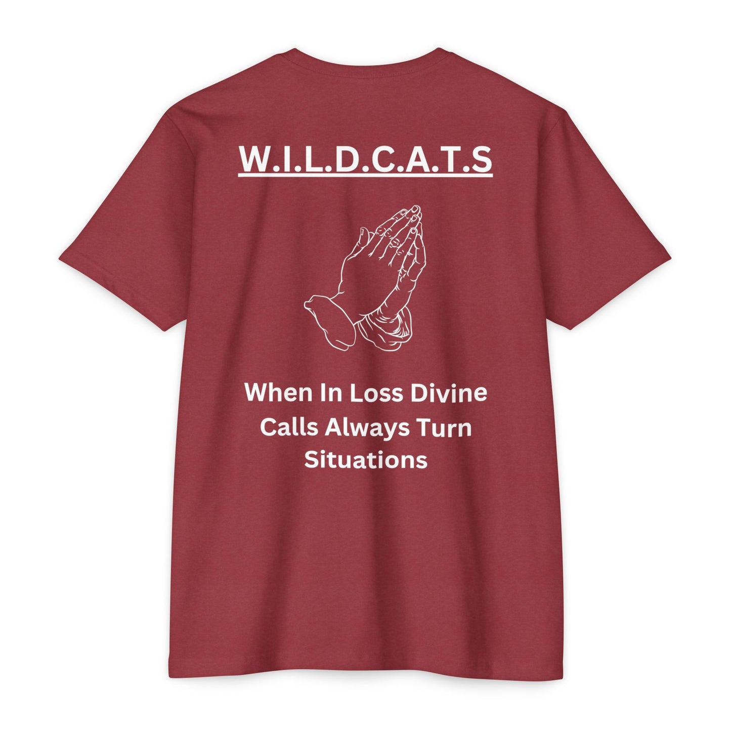 Wildcats Christian White Letters & Picture