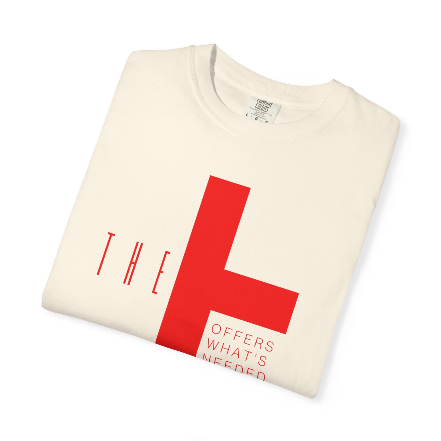 Adult T-Town Christian Red Letters & Cross