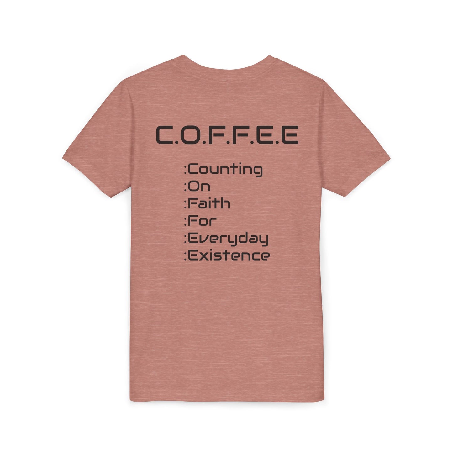 Youth Adult Coffee Christian Black Words Only
