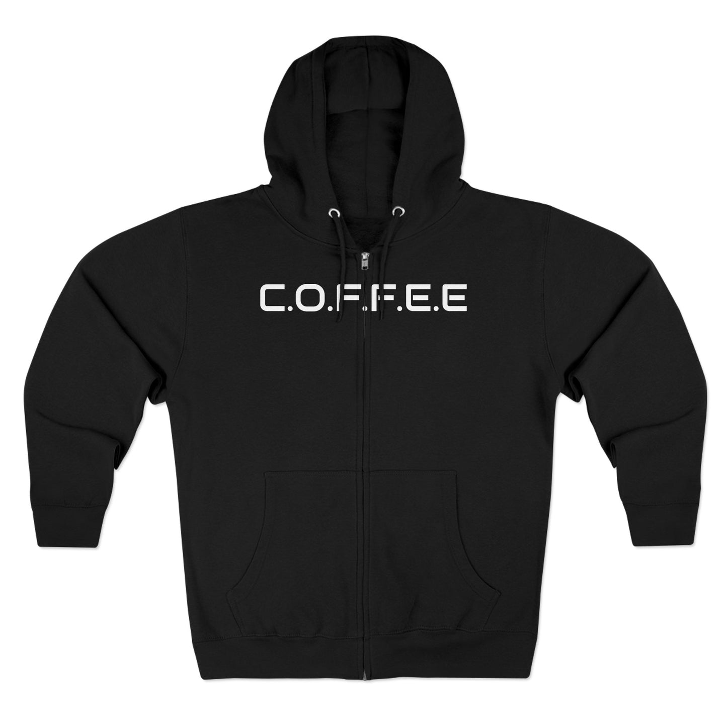 Adult Coffee Christian White Letters & Image Hoodie Zipper