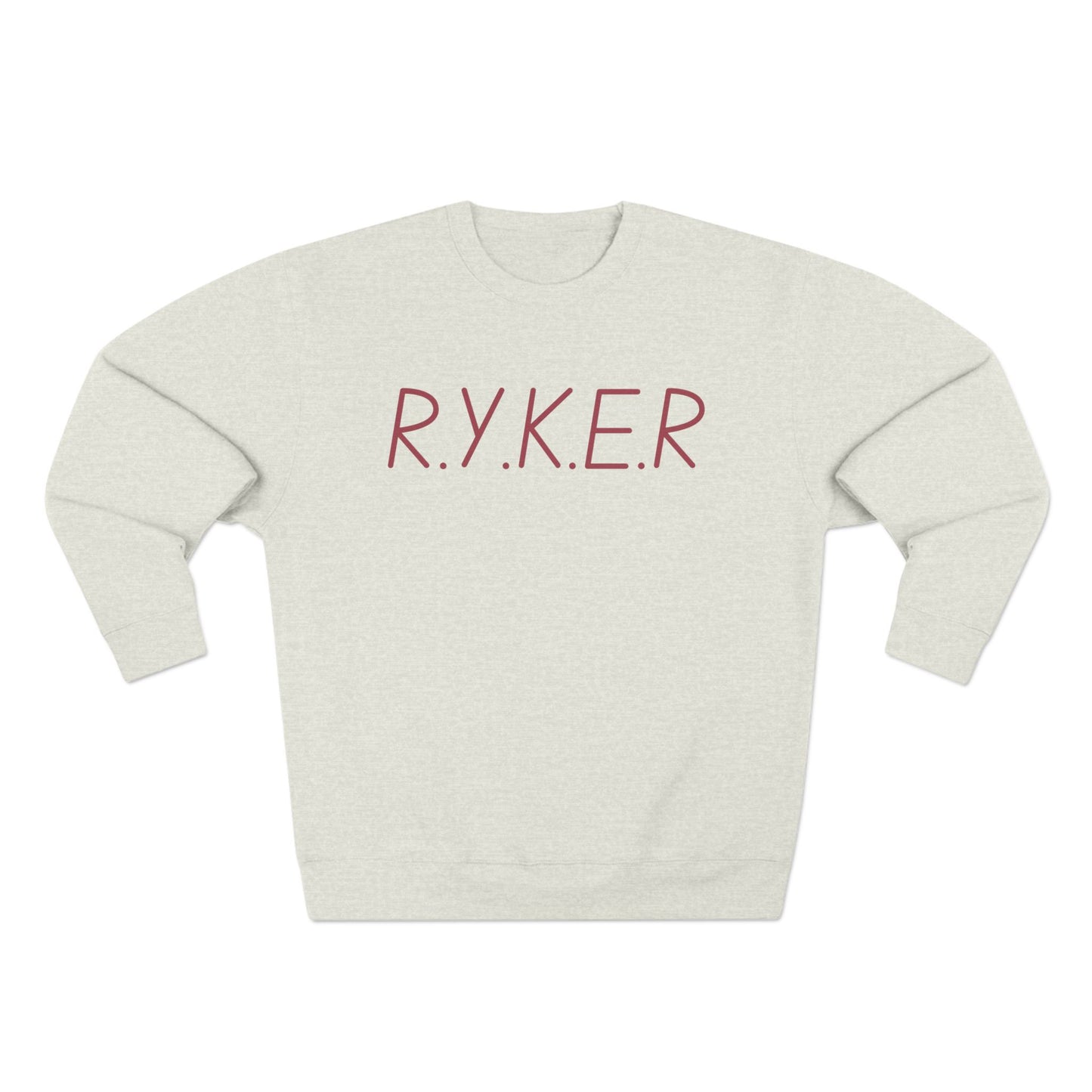 RYKER Christian Marron Letters Crewneck