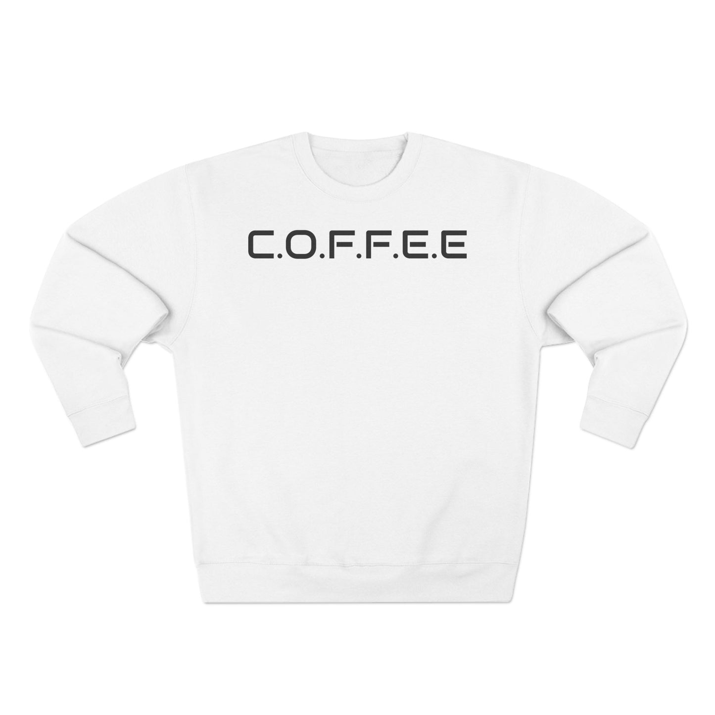 Adult Coffee Christian Black Words Only Crewneck