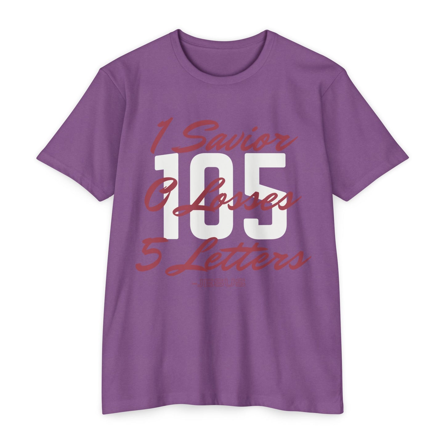 Adult 105 Christian Marron and White Letters Blended