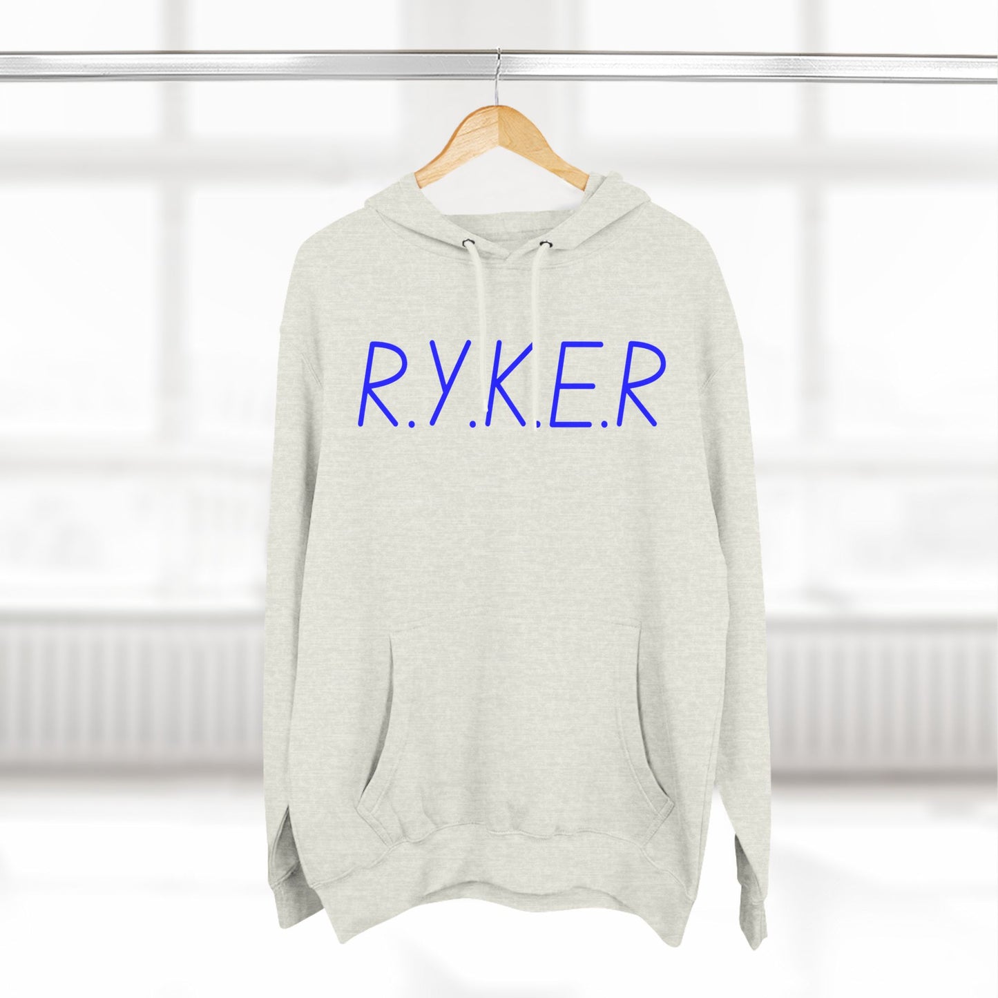 RYKER Christian Blue Letters Hoodie