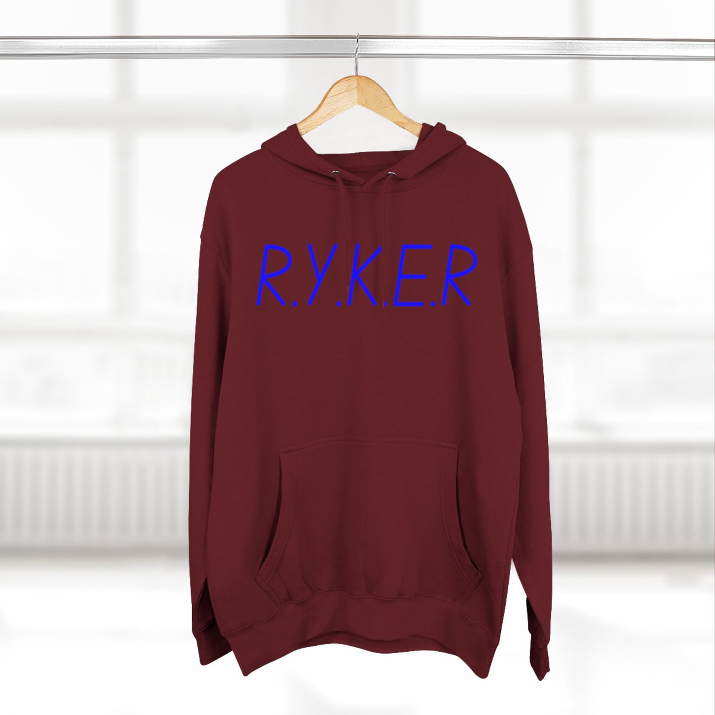 RYKER Christian Blue Letters Hoodie