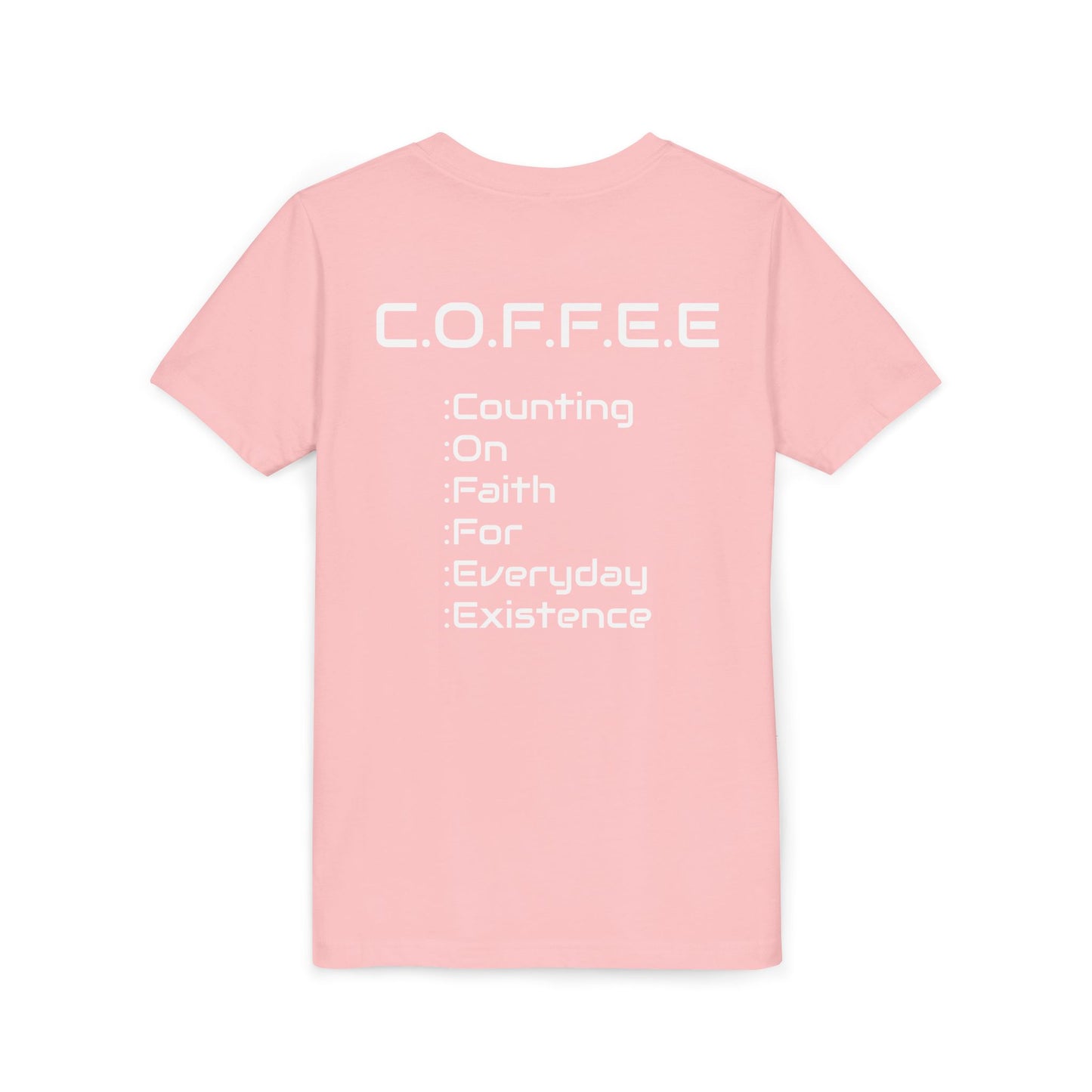 Youth Adult Coffee Christian White Words Only