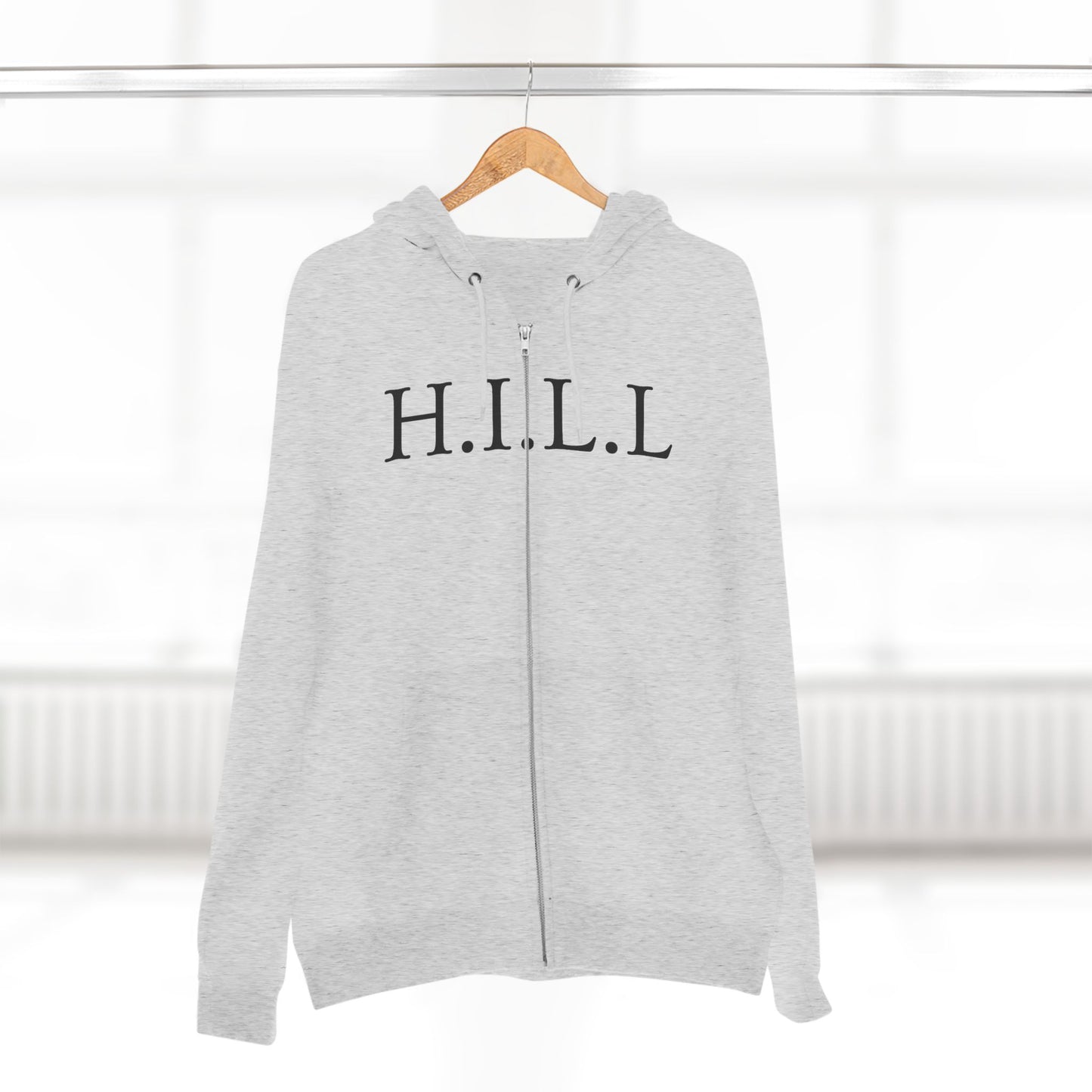 Adult Hill Christian Black Words Zipper Hoodie