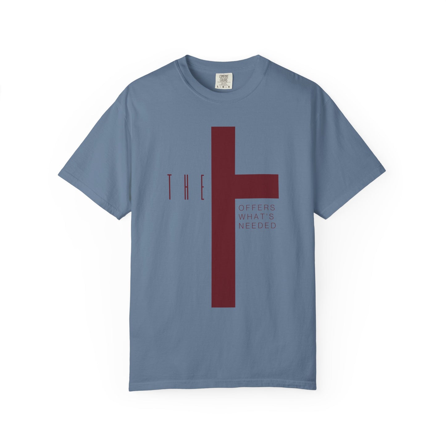 Adult T-Town Christian Marron Letters & Cross