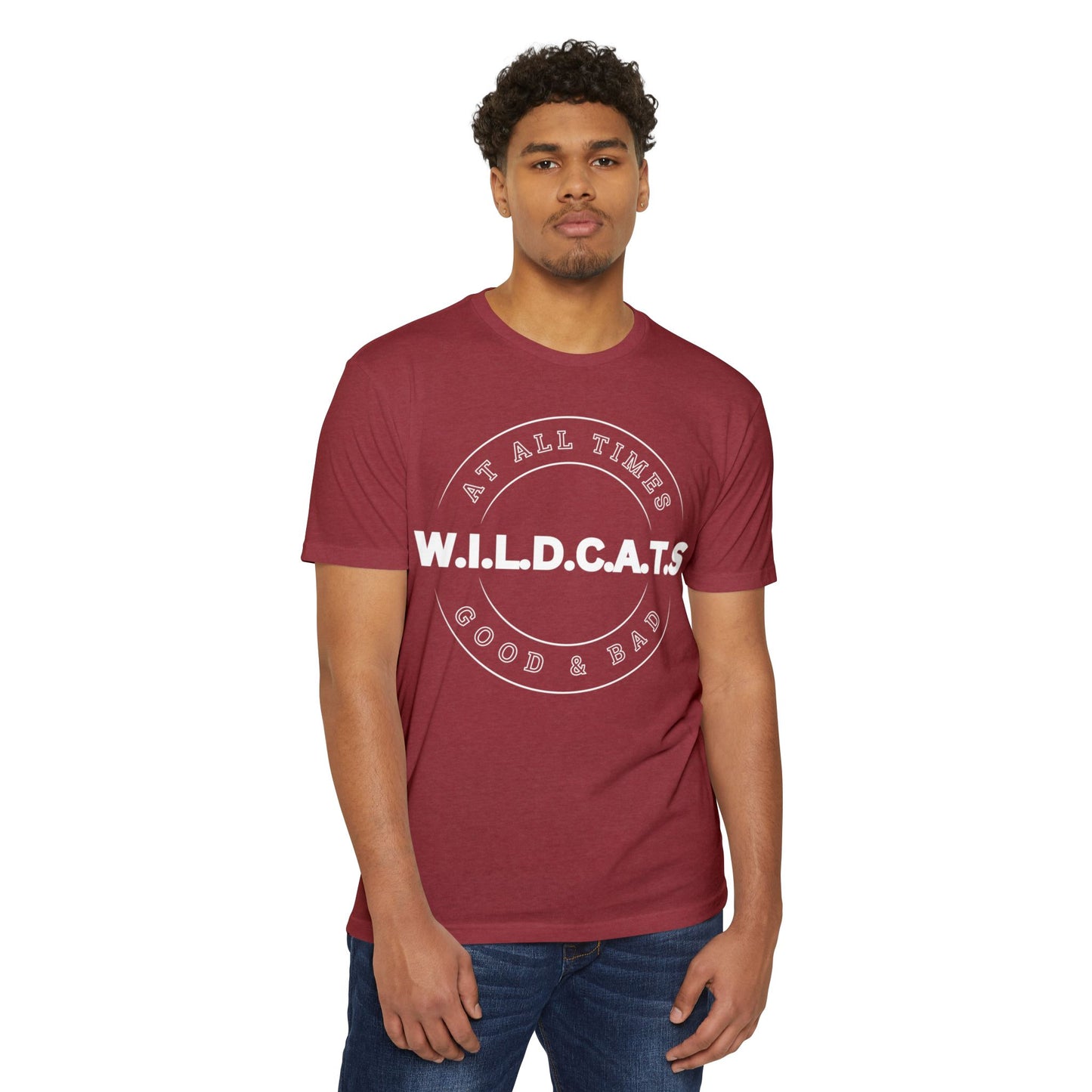 Wildcats Christian White Letters & Picture