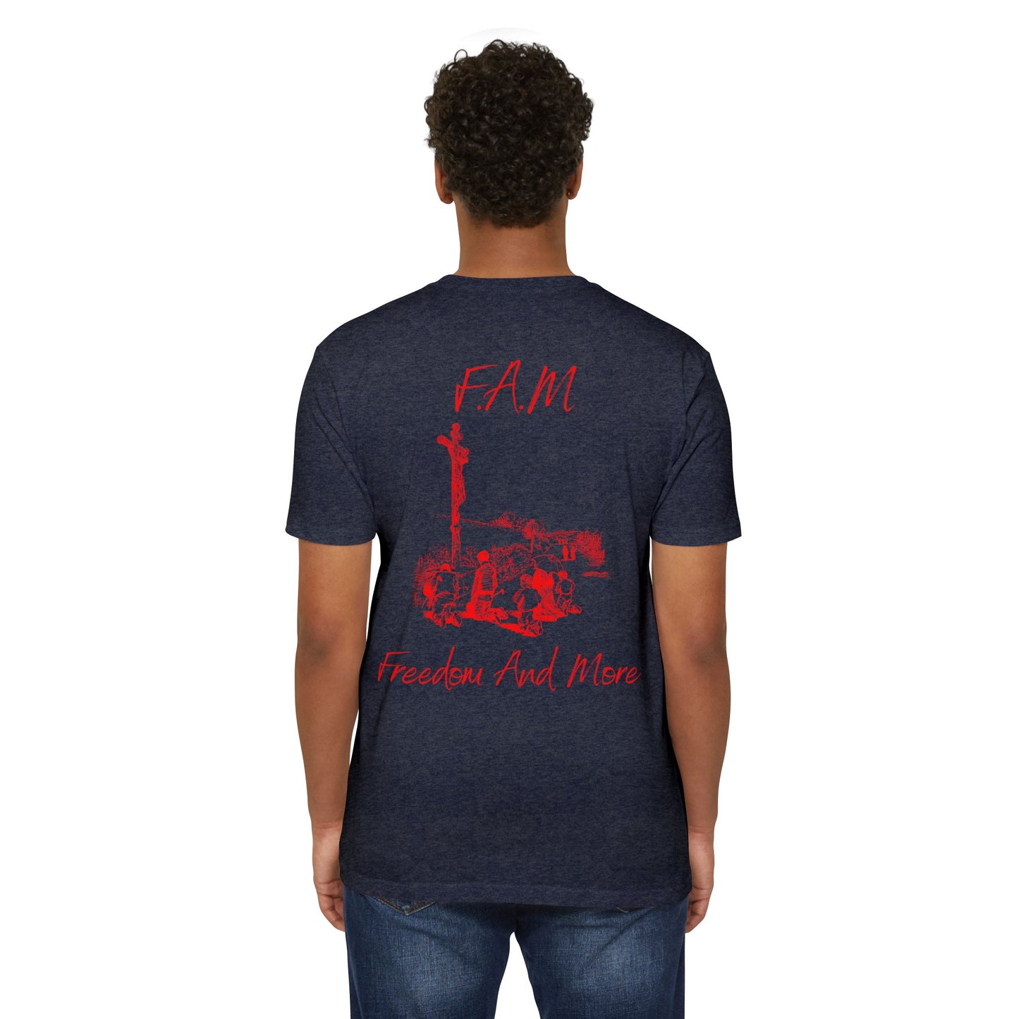 Fam Christian Red Letters & Image Blended