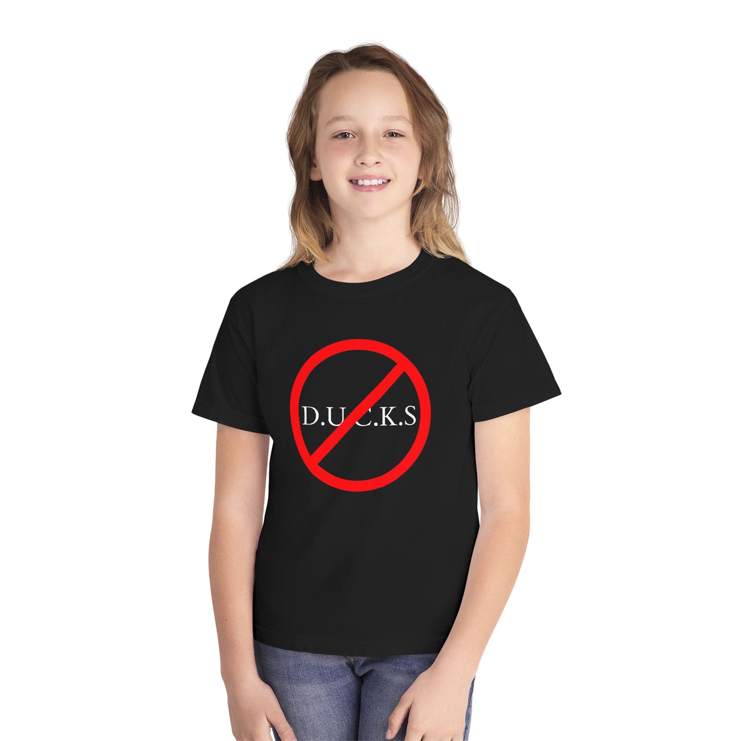 Youth Ducks Christian White Words Heavyweight Tee