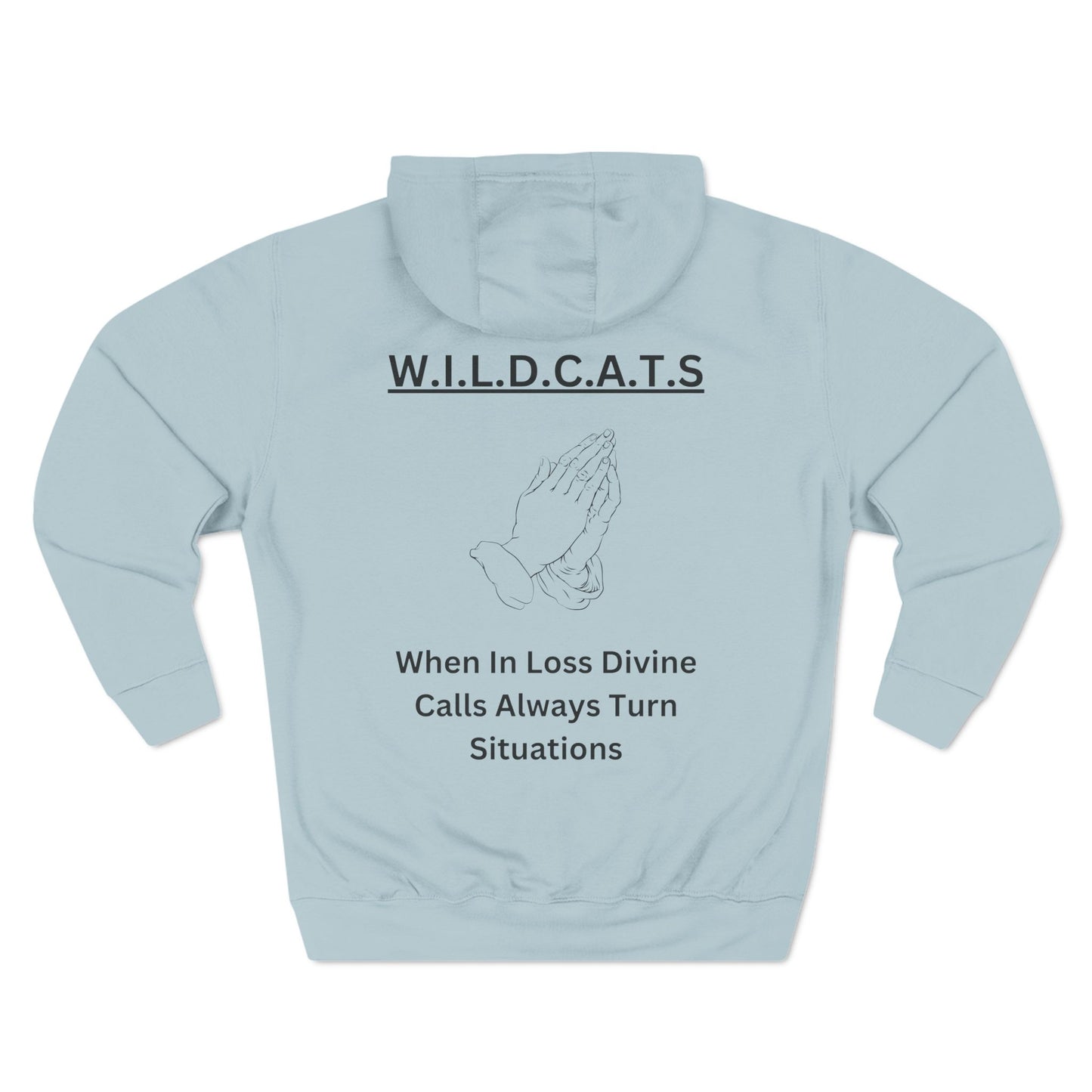 Wildcats Christian Black Letters & Picture Hoodie