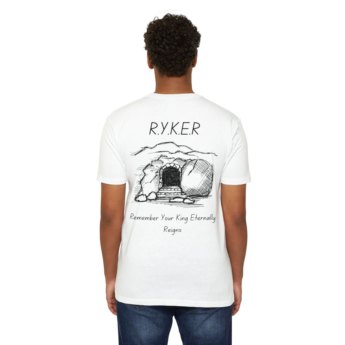 Adult RYKER Christian Black Letters Premium Tee