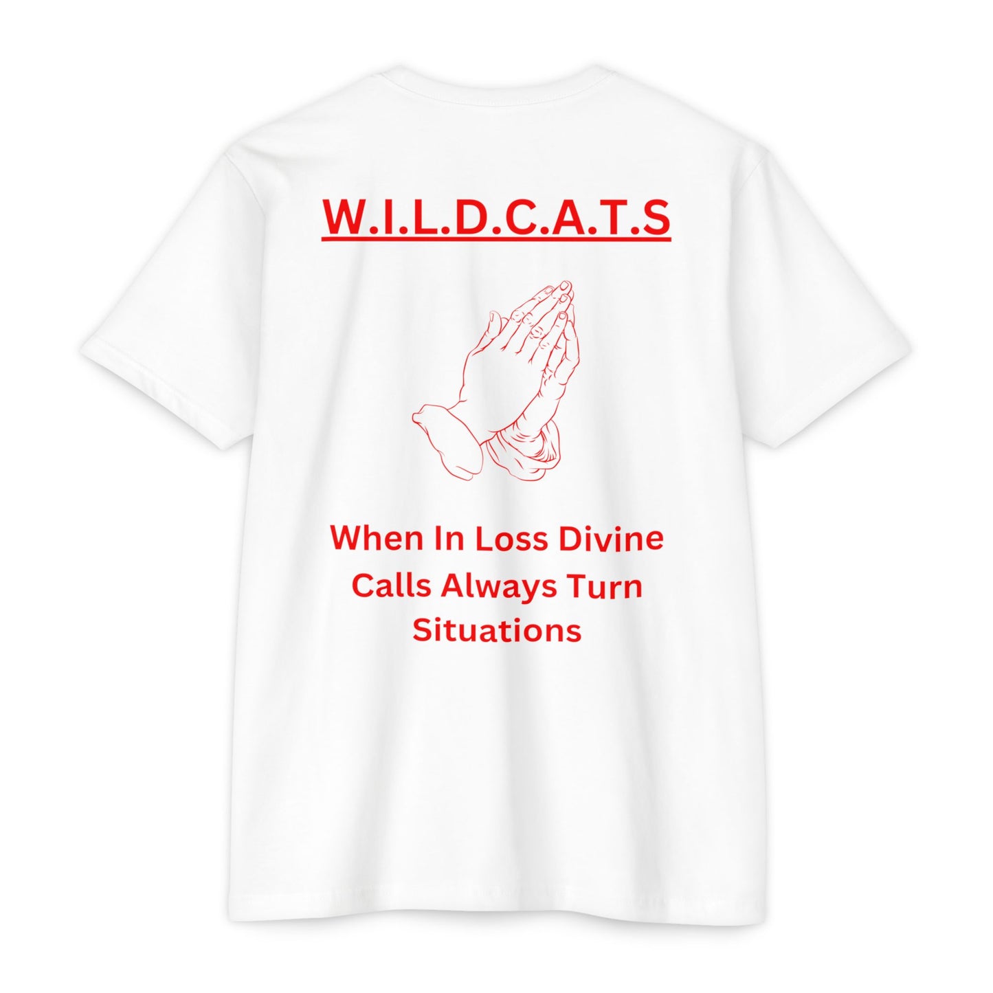 Wildcats Christian Red Letters & Picture