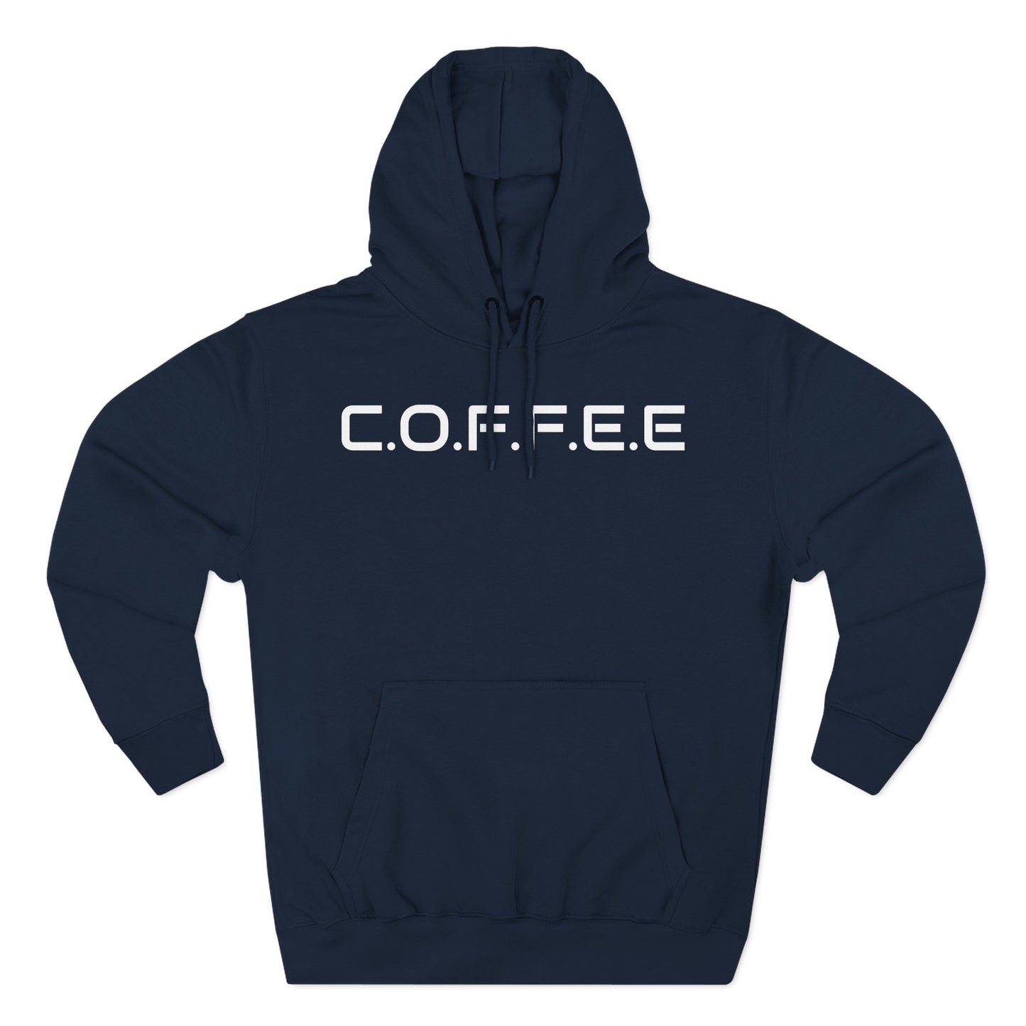 Adult Coffee Christian White Words Only Hoodie