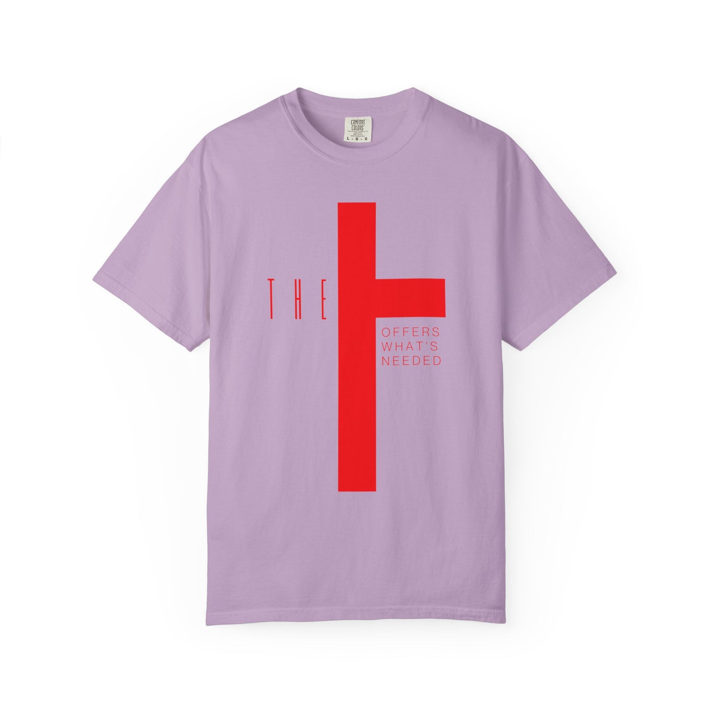 Adult T-Town Christian Red Letters & Cross