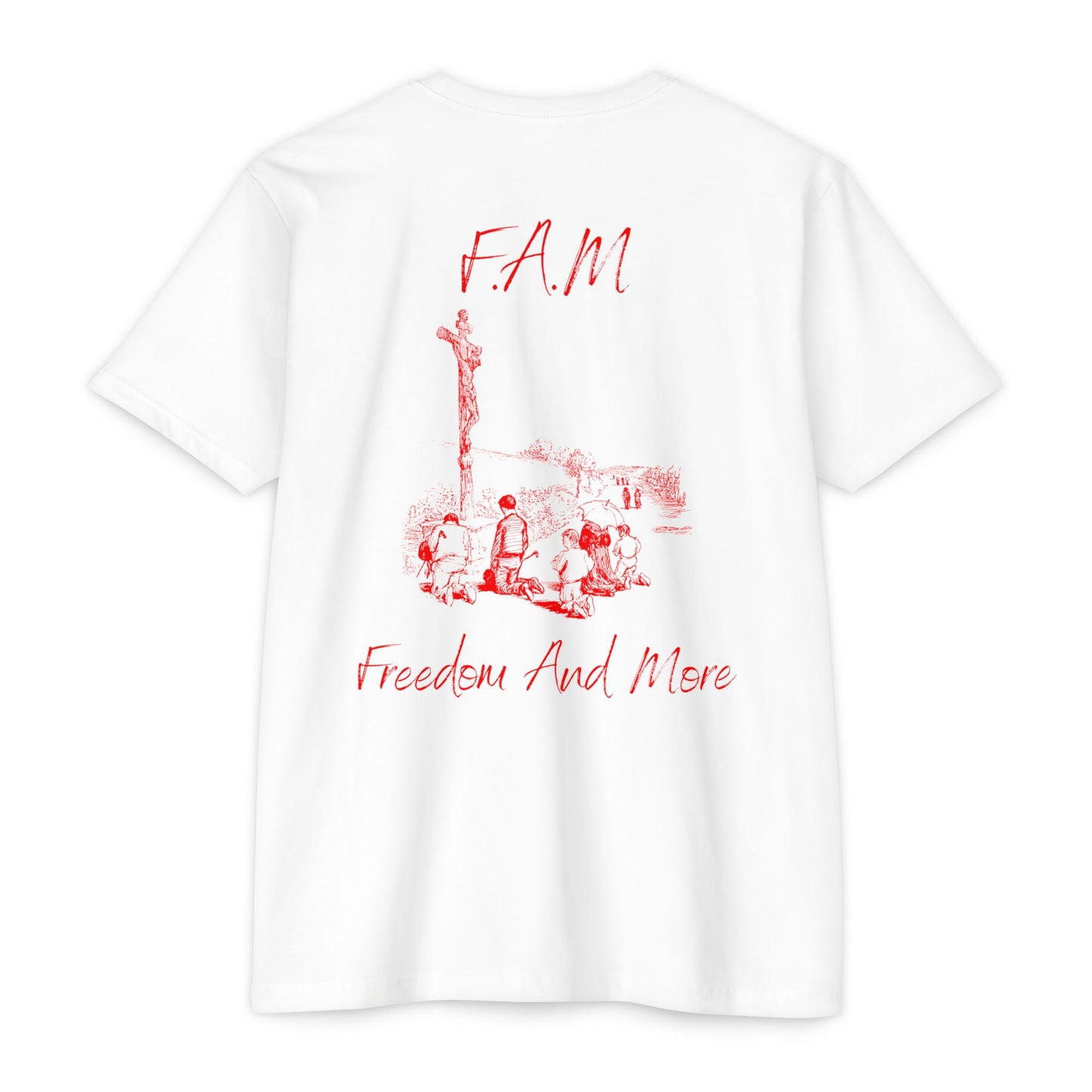 Fam Christian Red Letters & Image Blended
