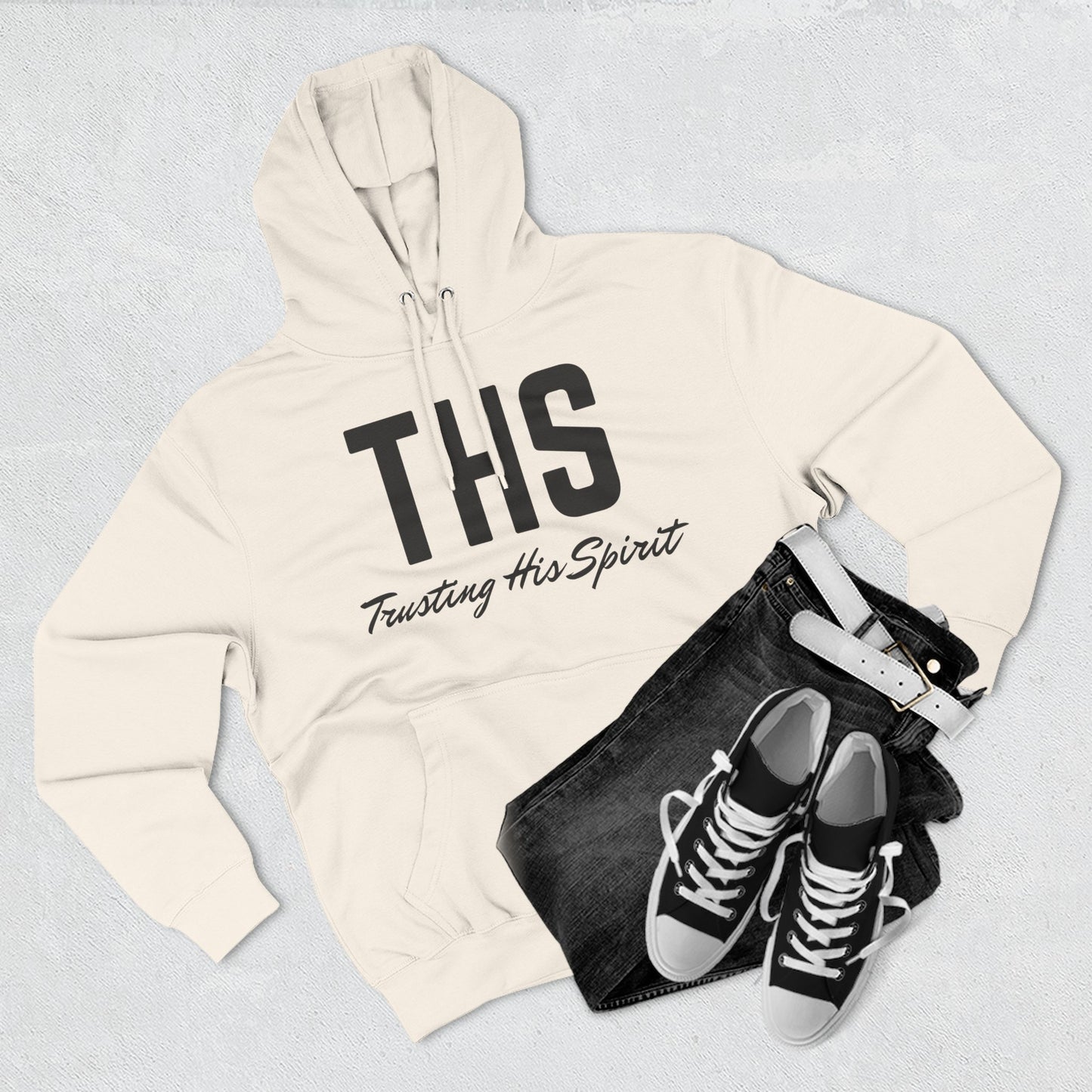 Adult THS Christian Black Letters Hoodie