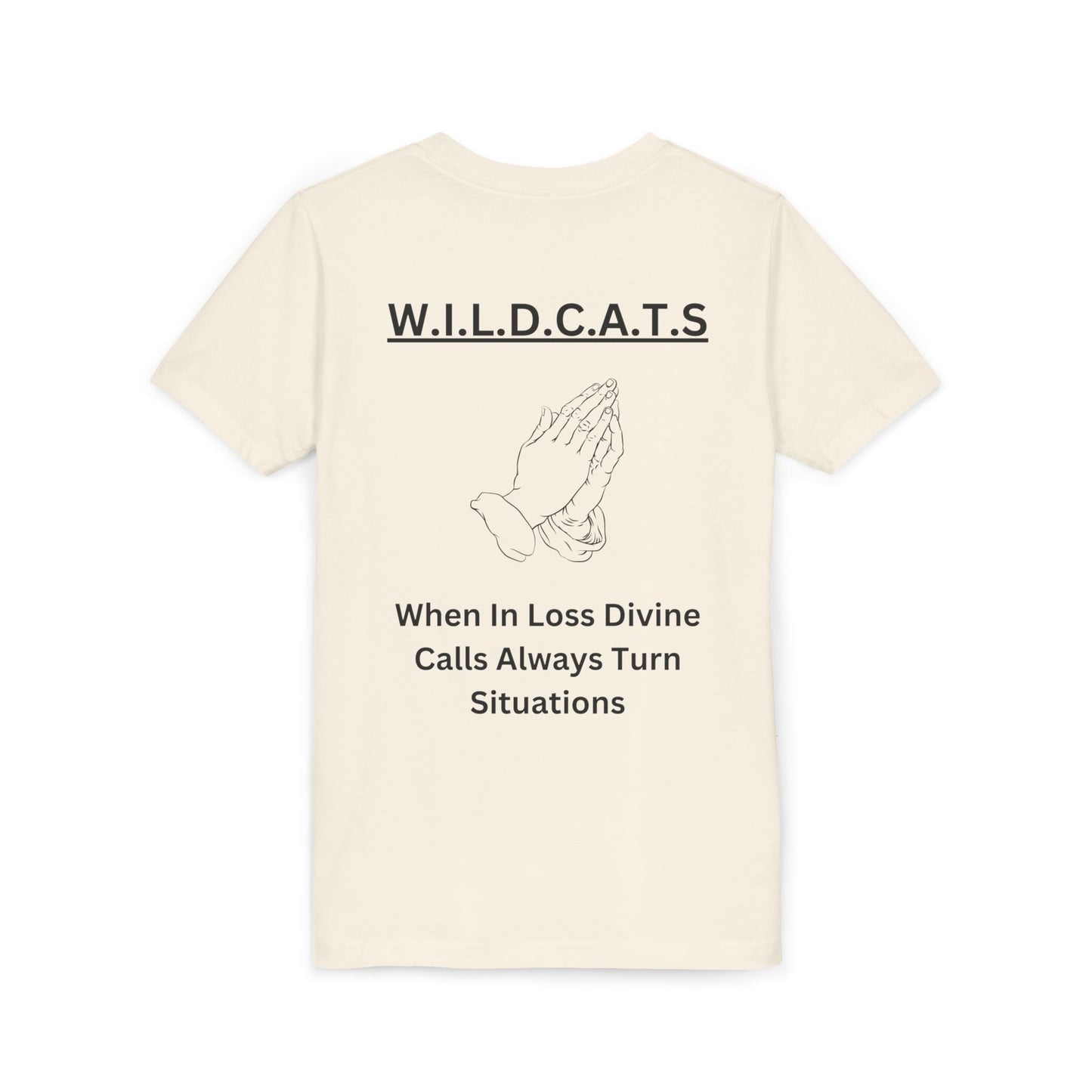 Youth Wildcats Christian Black Letters & Picture