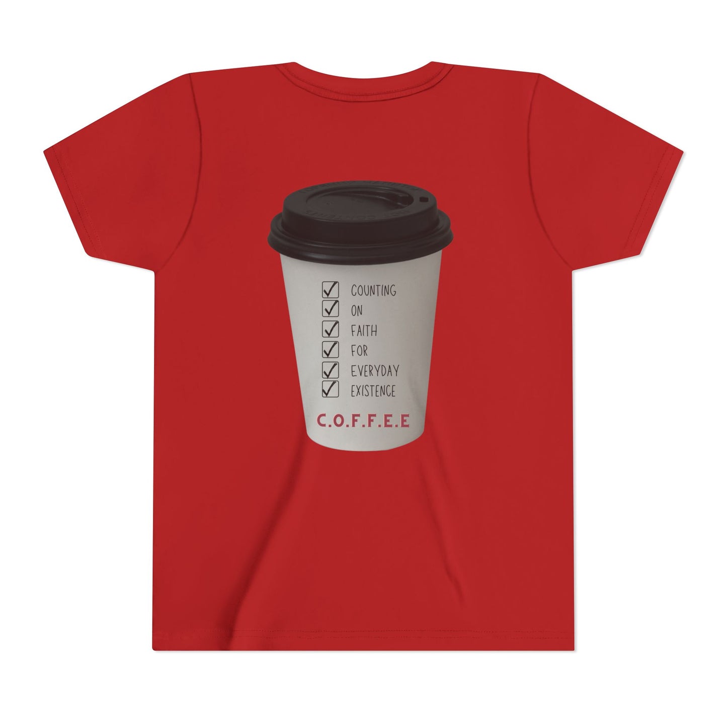 Youth Adult Coffee Christian White Letters & Image