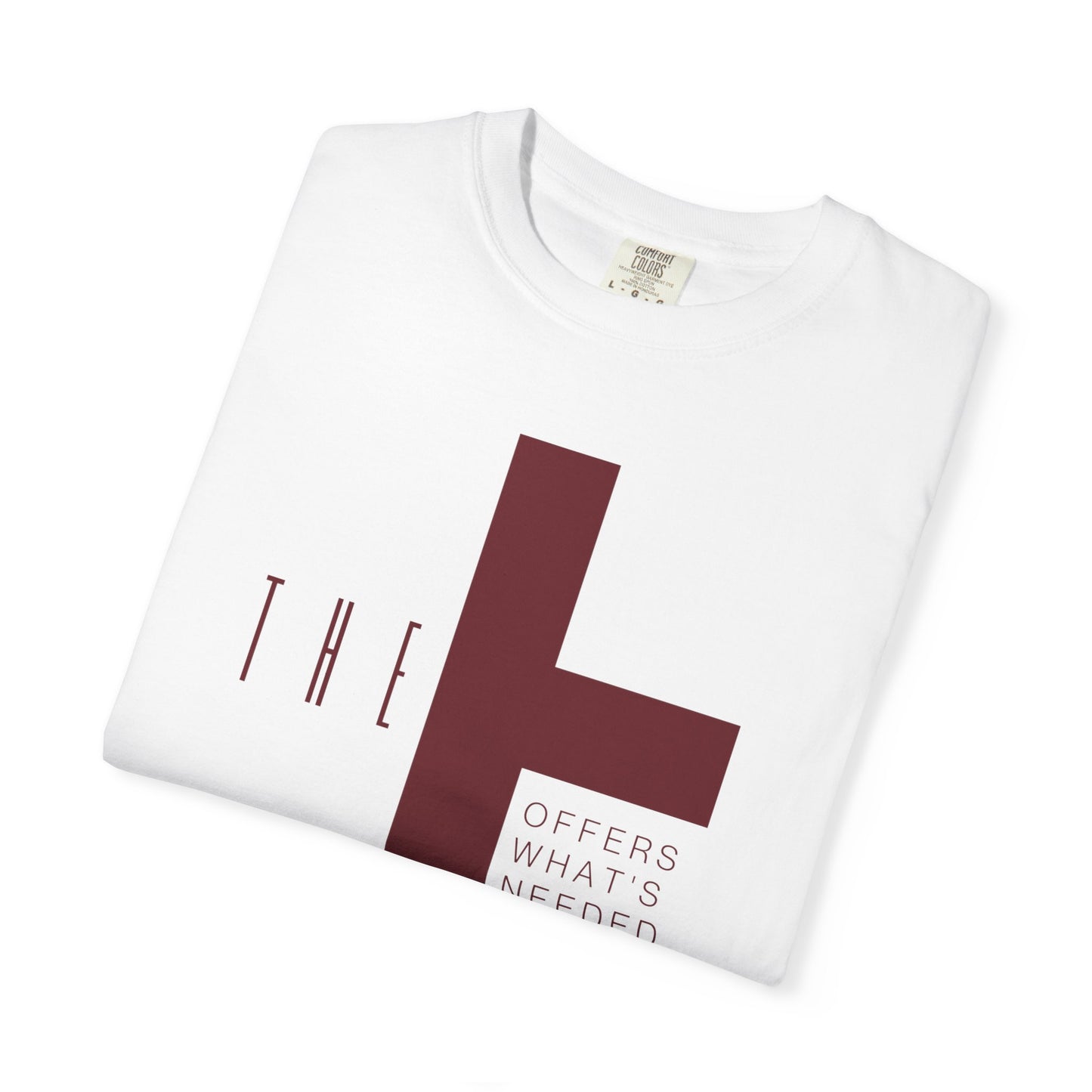 Adult T-Town Christian Marron Letters & Cross