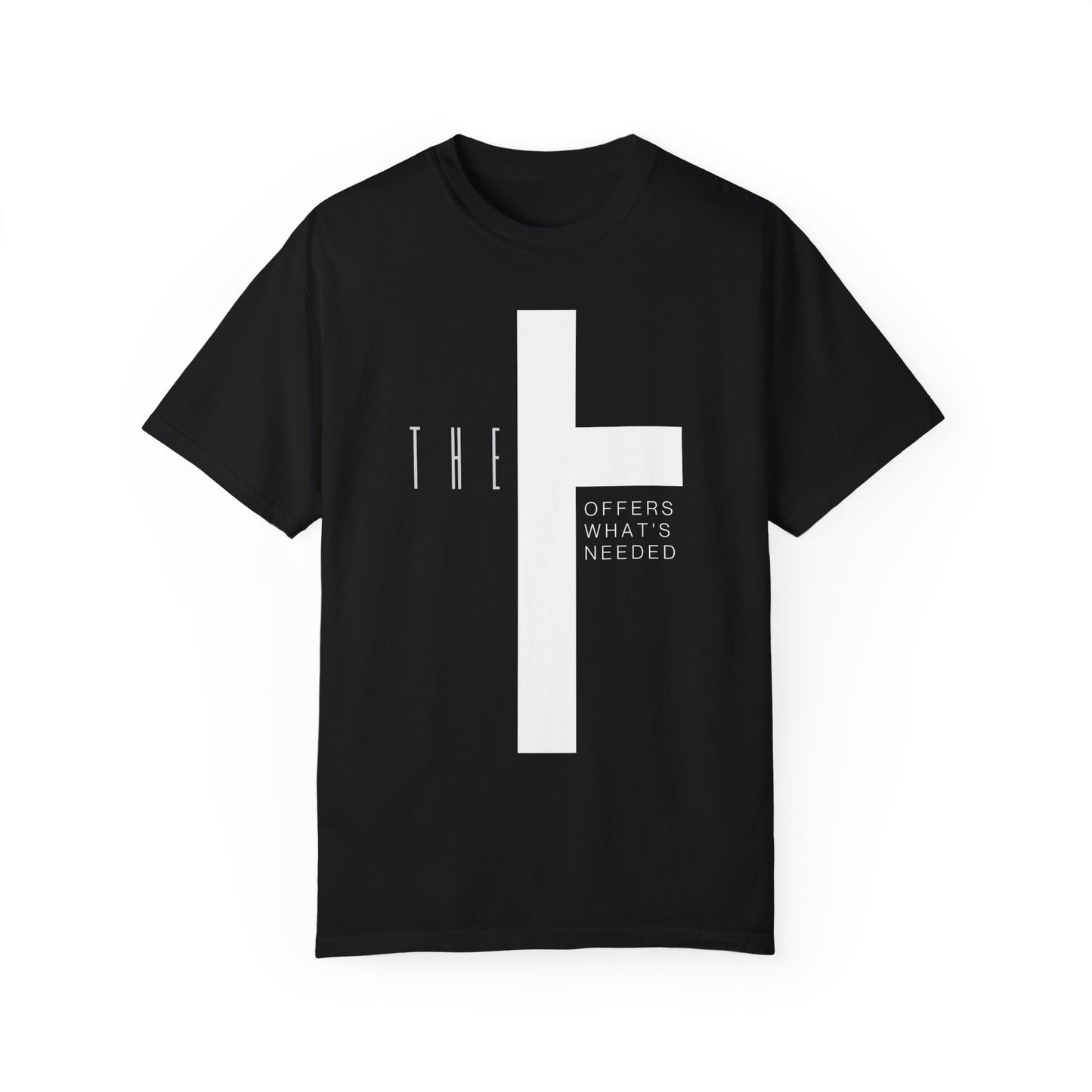 Adult T-Town Christian White Letters & Cross
