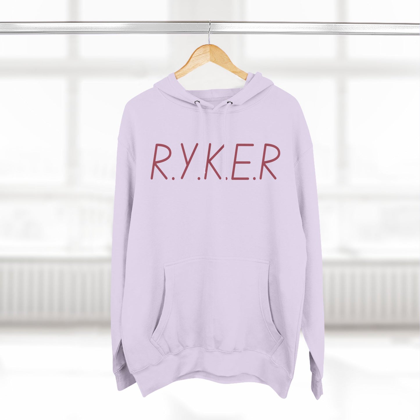 RYKER Christian Marron Letters Hoodie