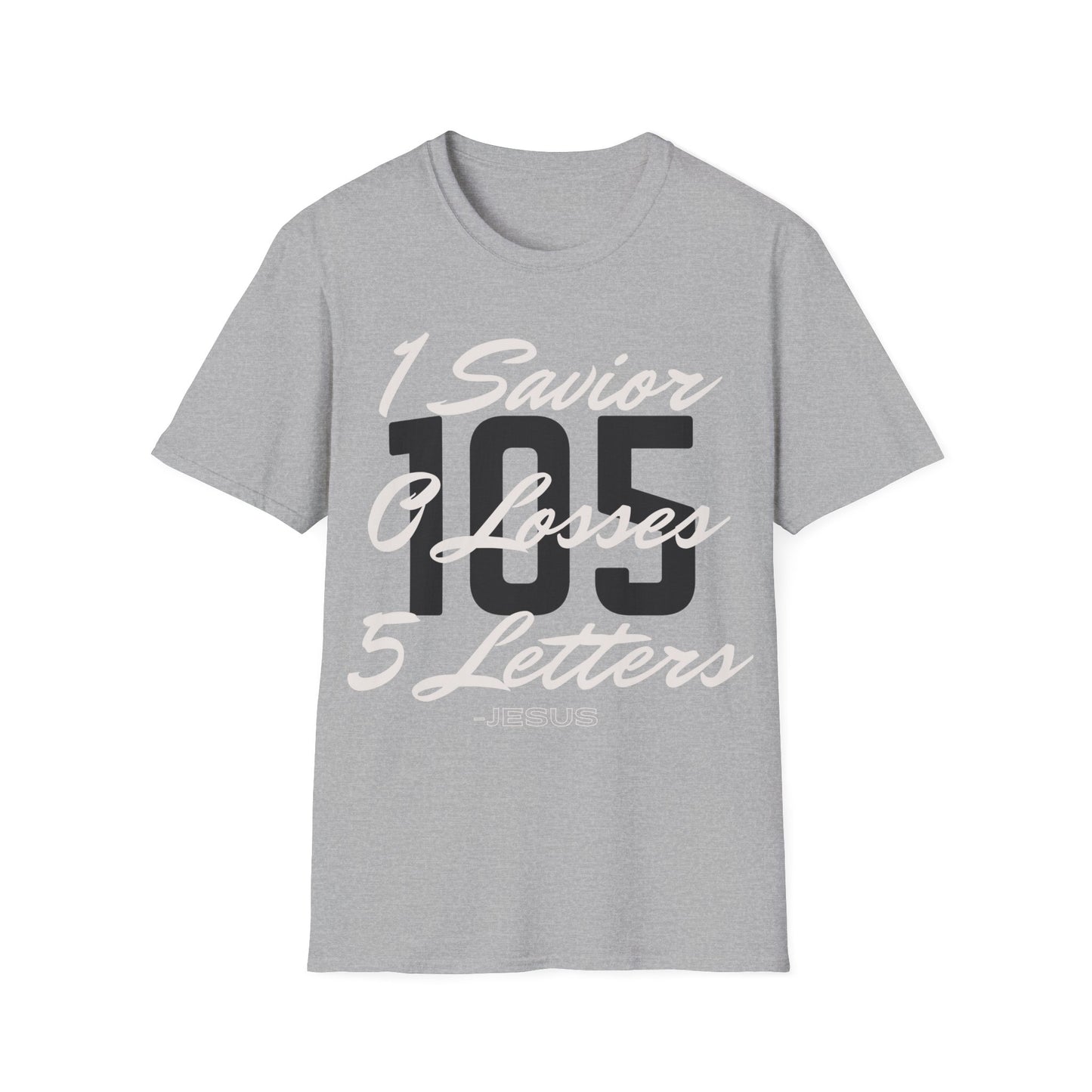 Adult 105 Christian White and Black Letters