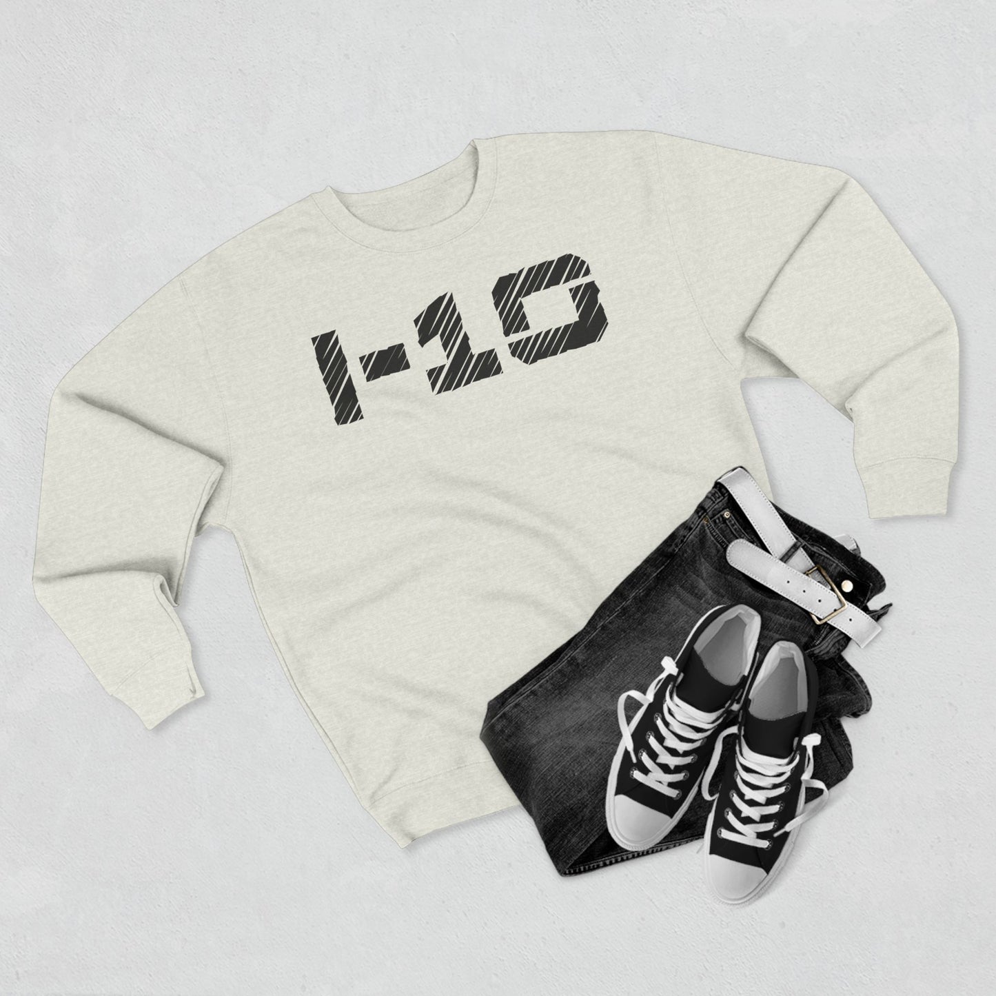 I-10 Christian Black Words Crewneck