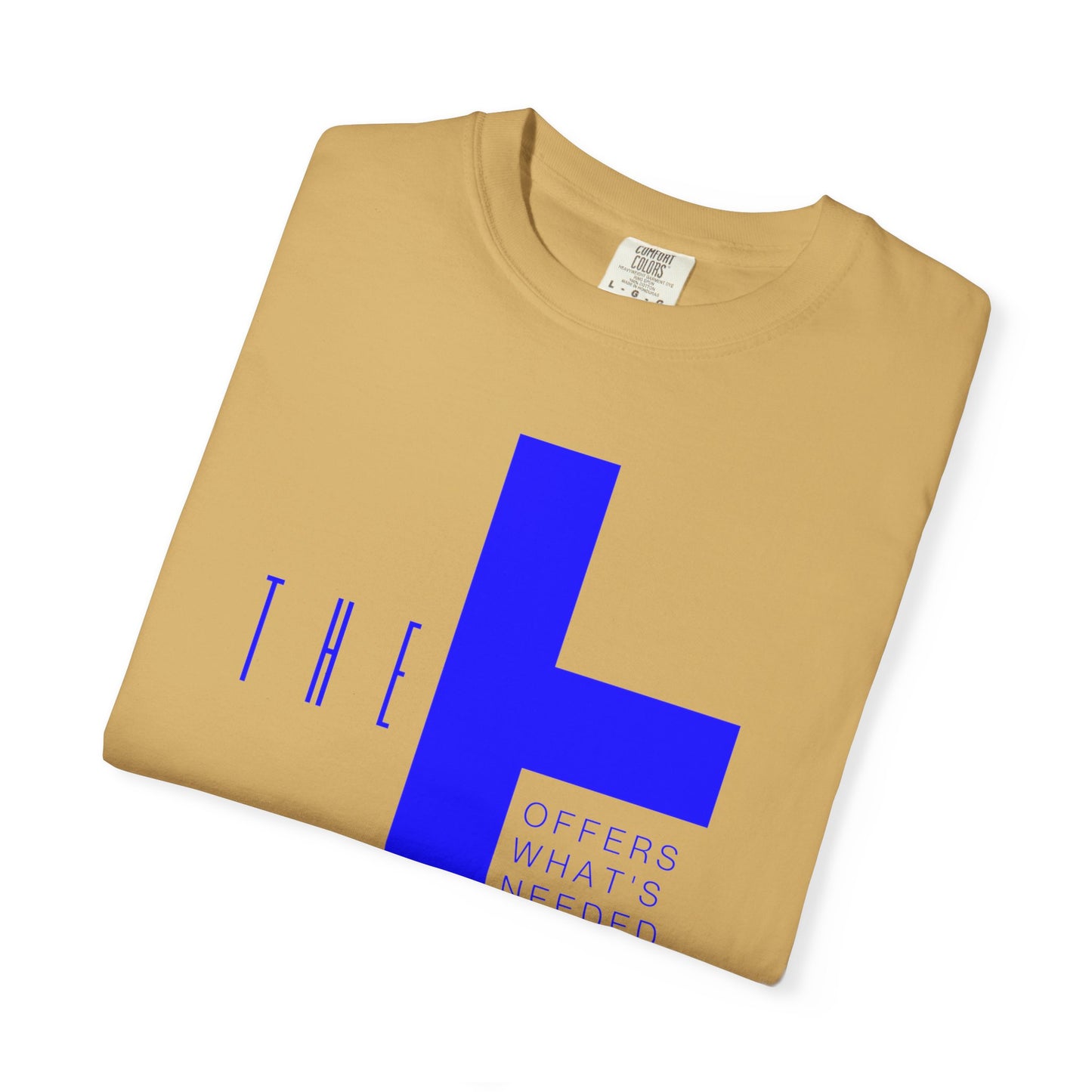 Adult T-Town Christian Blue Letters & Cross