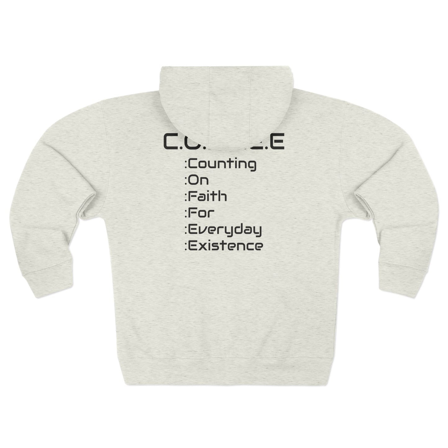 Adult Coffee Christian Black Words Only Hoodie Zipper