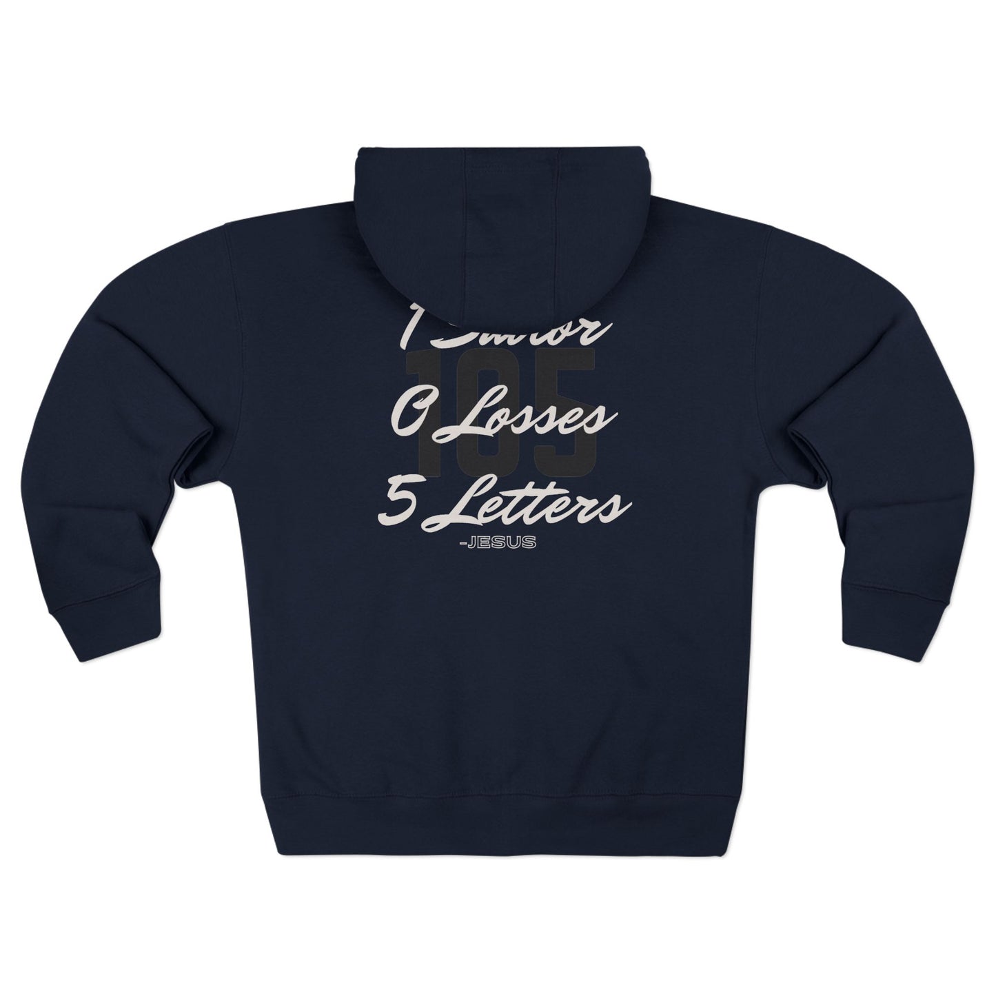 Adult 105 Christian White and Black Letters Hoodie Zipper