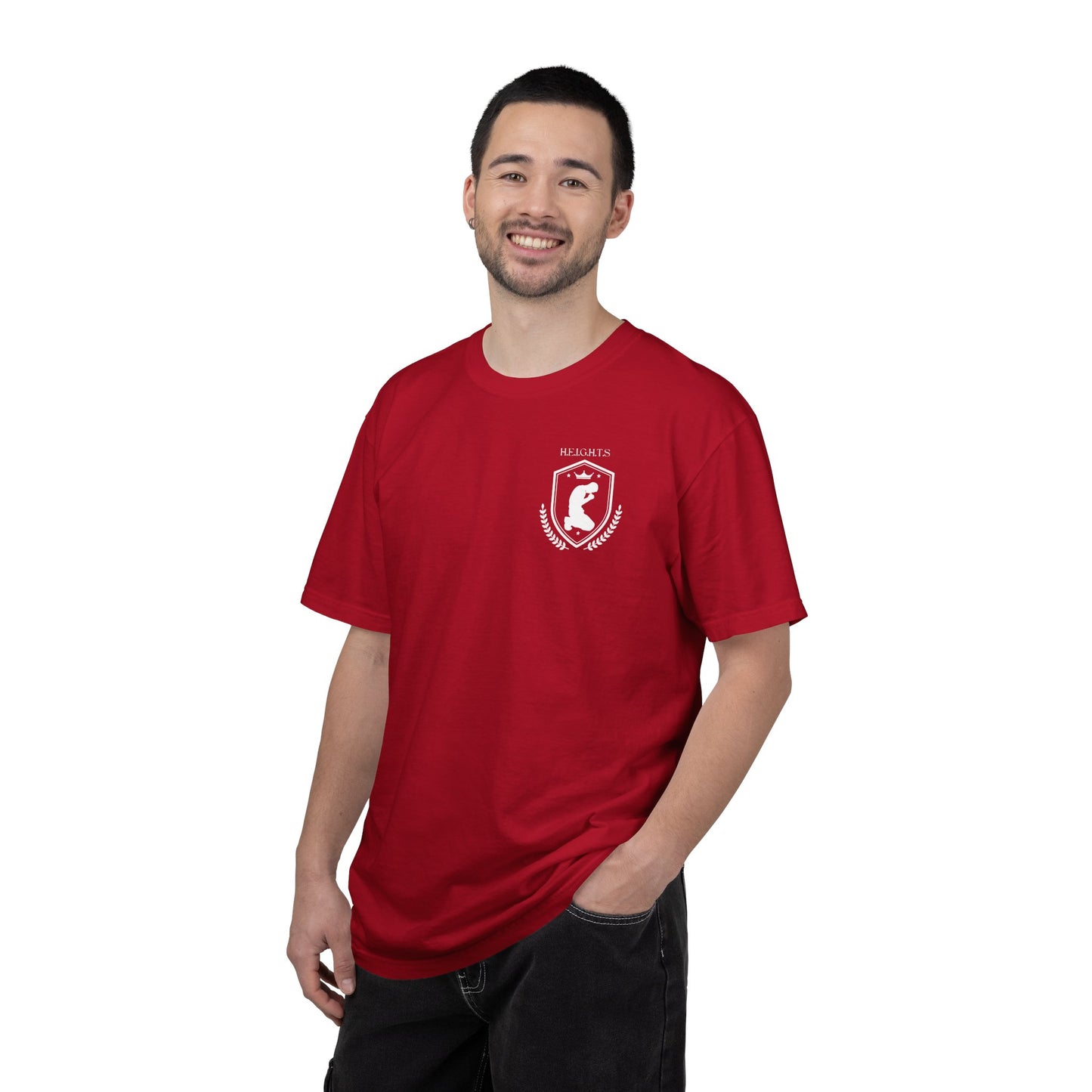 Adult Heights Christian White Letters & Image Heavyweight