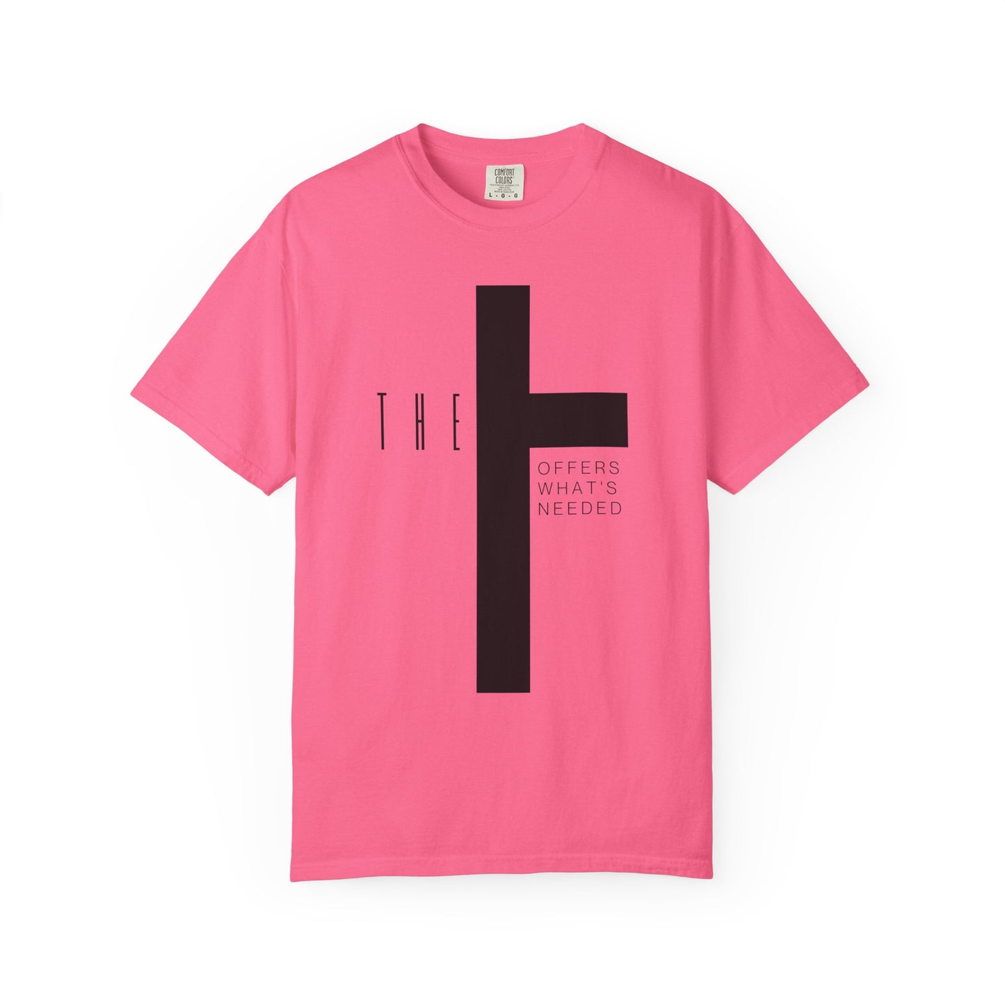 Adult T-Town Christian Black Letters & Cross