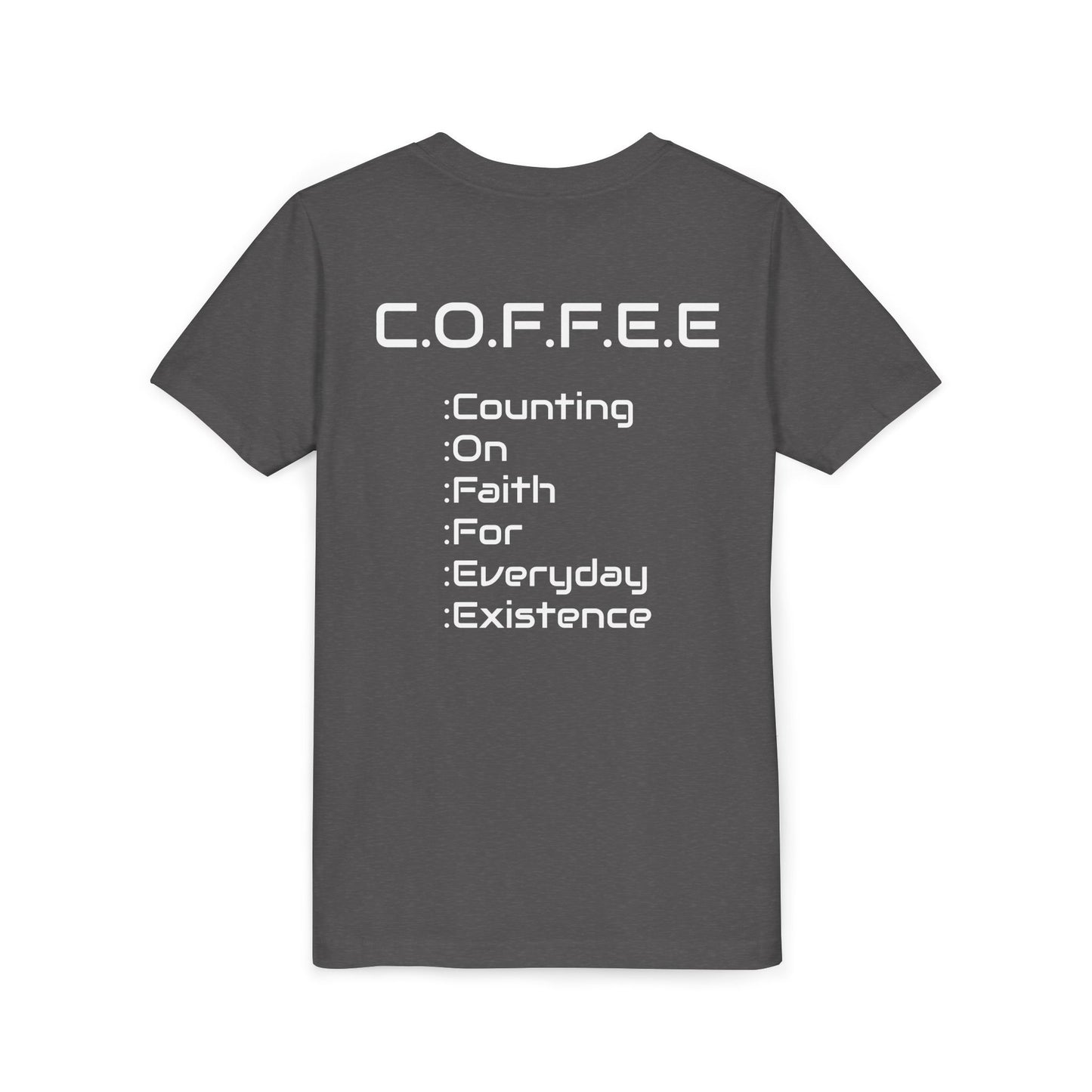 Youth Adult Coffee Christian White Words Only
