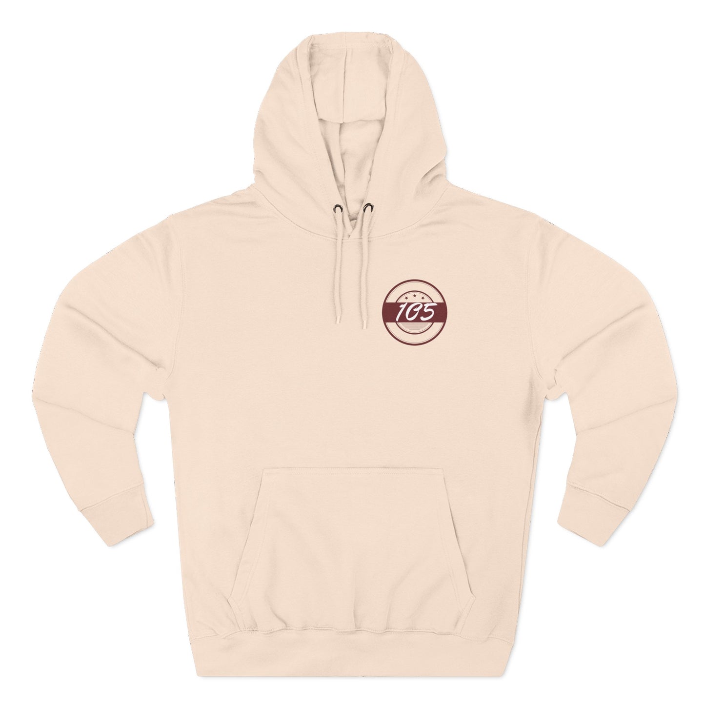 Adult 105 Christian Marron and White Letters Hoodie