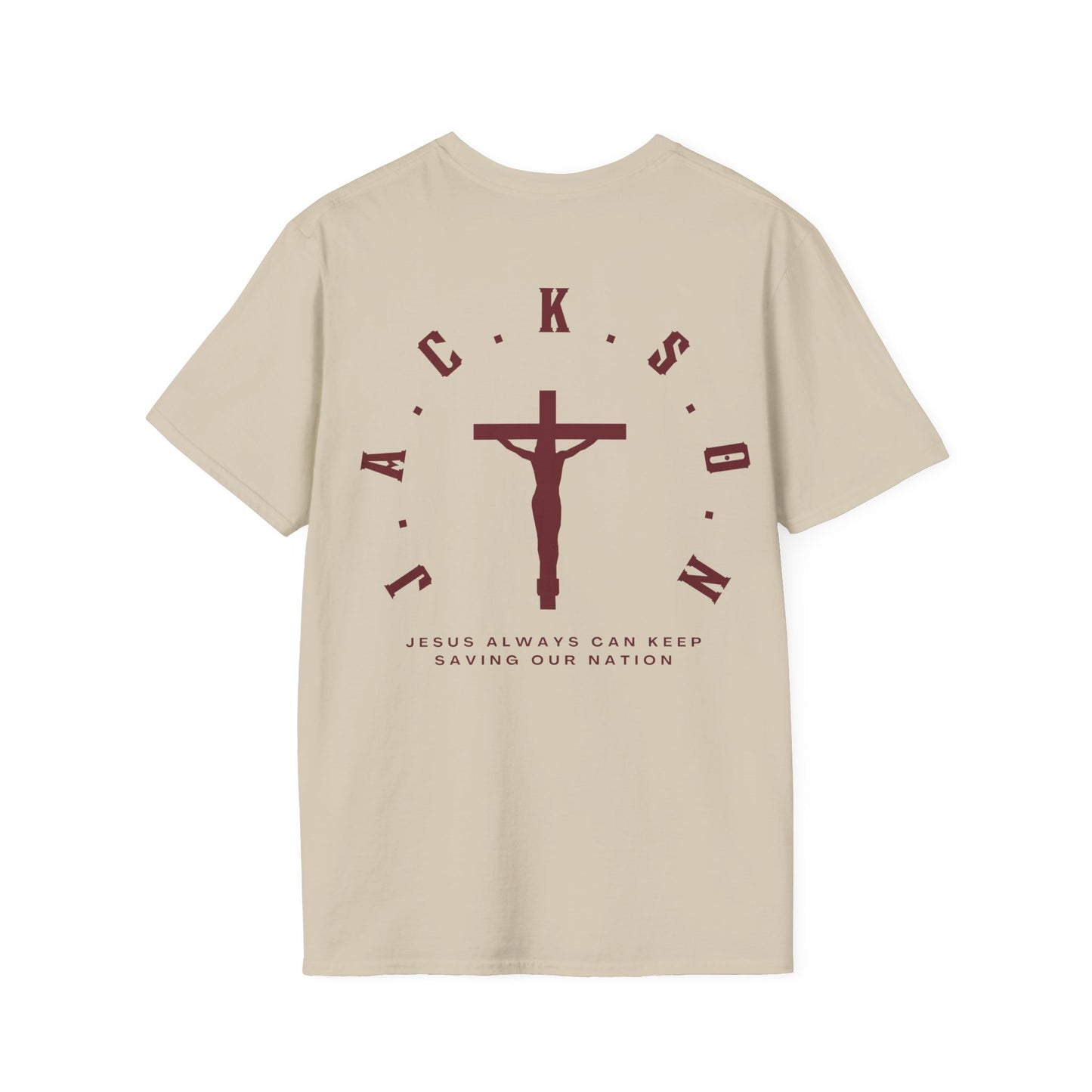 Jackson Believing Christian Marron Letters & Cross