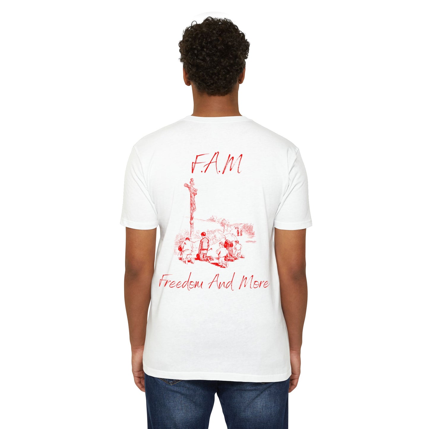 Fam Christian Red Letters & Image Blended