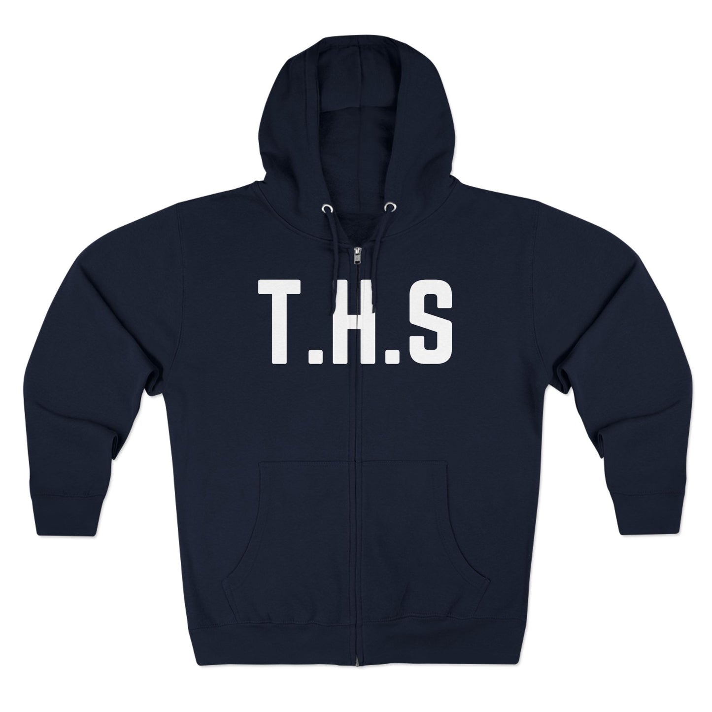 Adult T.H.S Trusting His Spirit Specialty Hoodie White Letters Zipper