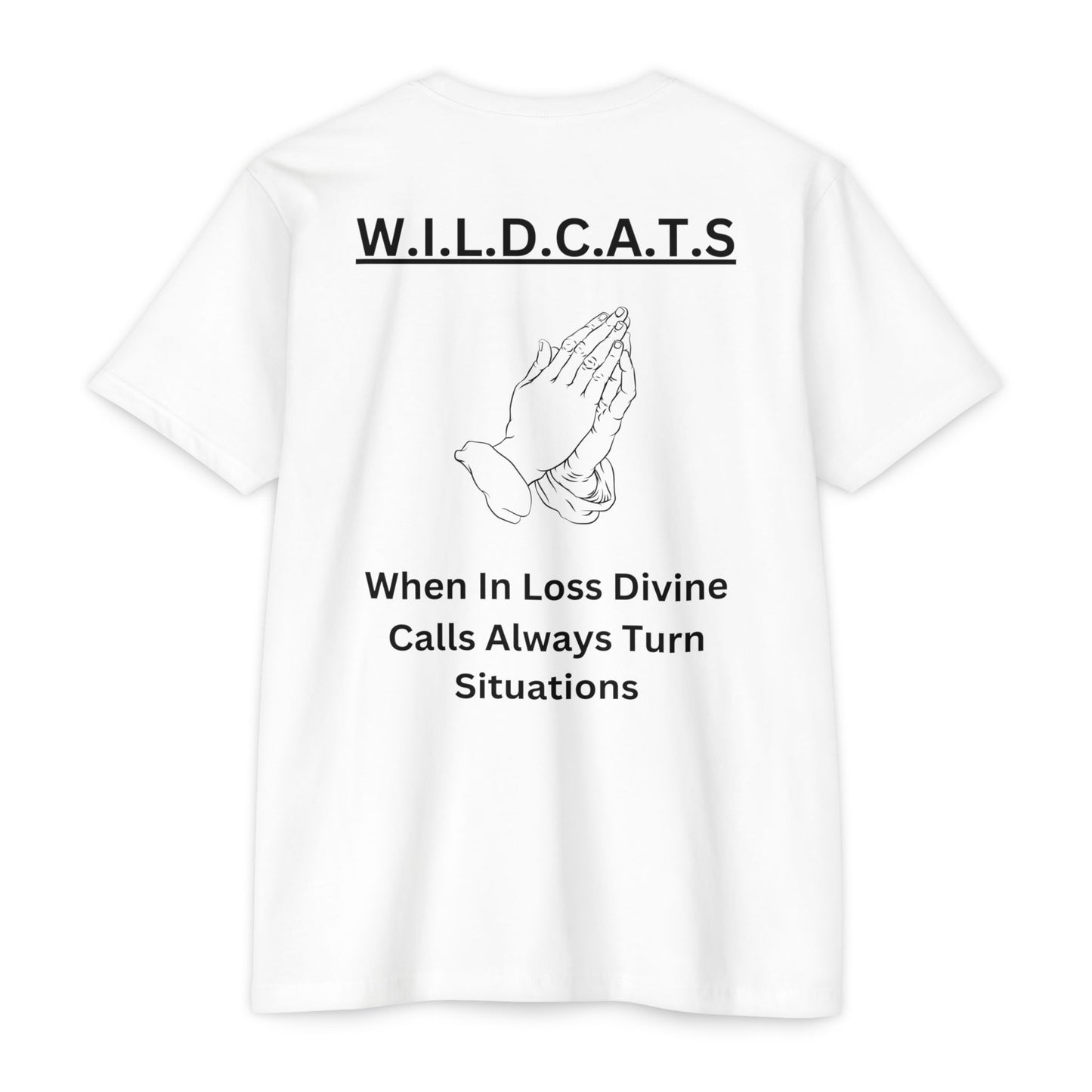 Wildcats Christian Black Letters & Picture