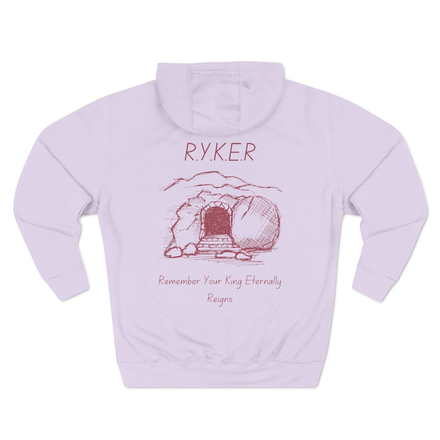 RYKER Christian Marron Letters Hoodie