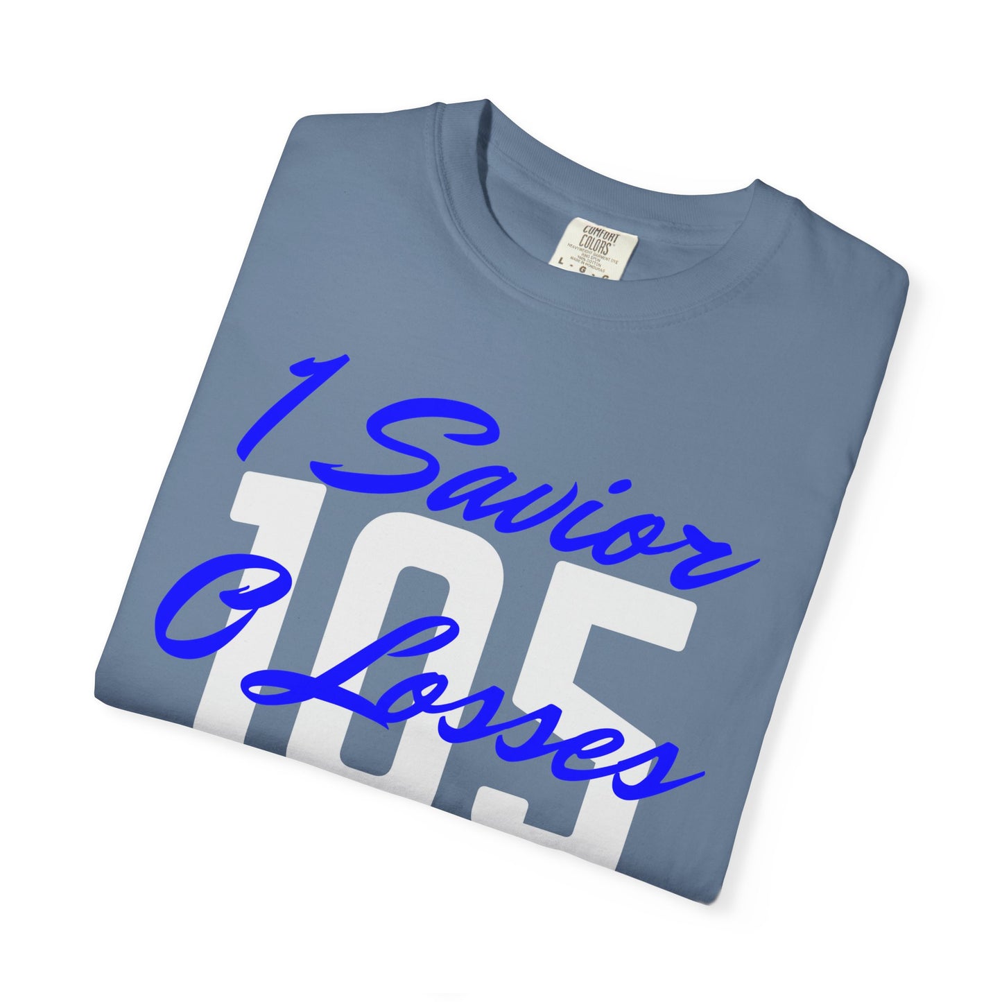 Adult 105 Christian Blue and White Letters