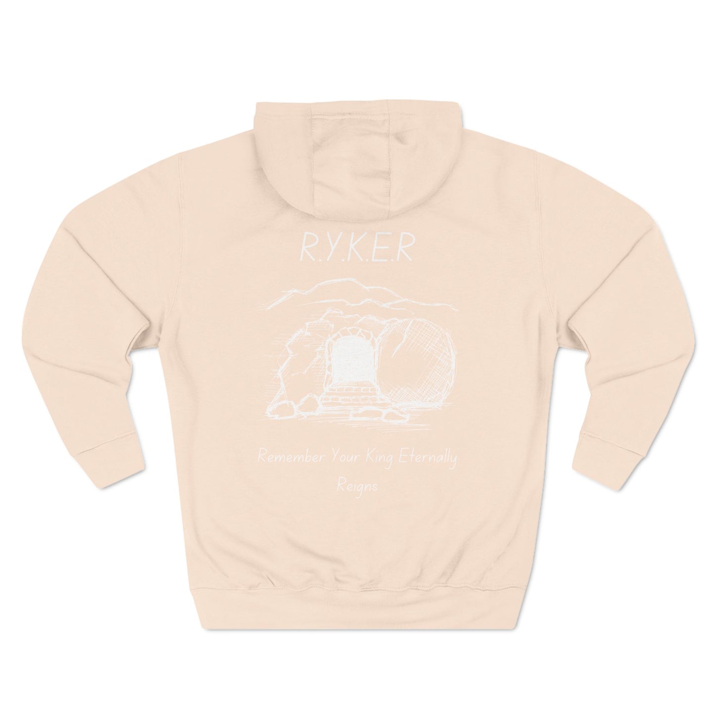 RYKER Christian White Letters Hoodie