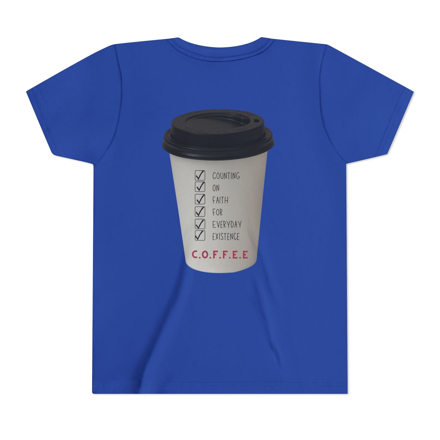 Youth Adult Coffee Christian White Letters & Image