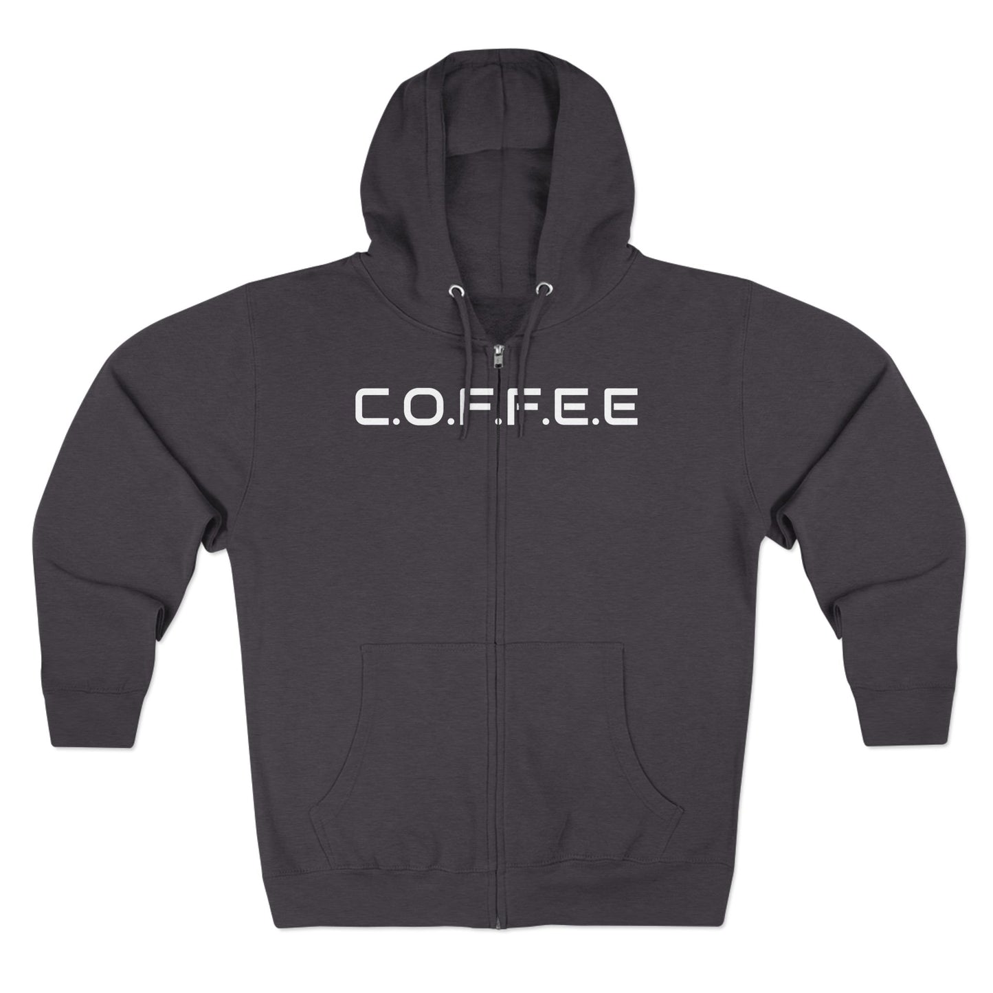 Adult Coffee Christian White Letters & Image Hoodie Zipper